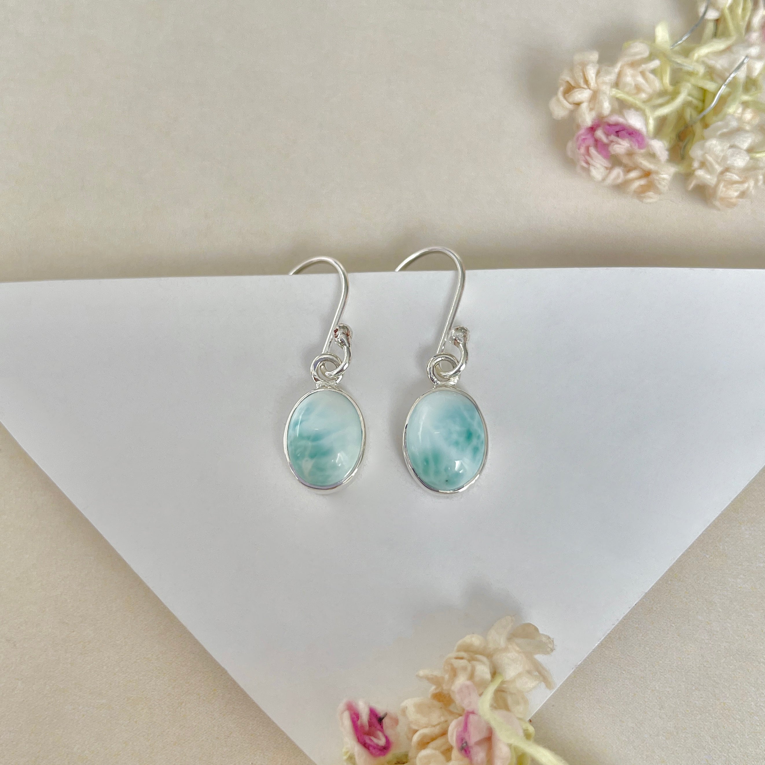 Larimar Earring-(LAR-E-1045.)