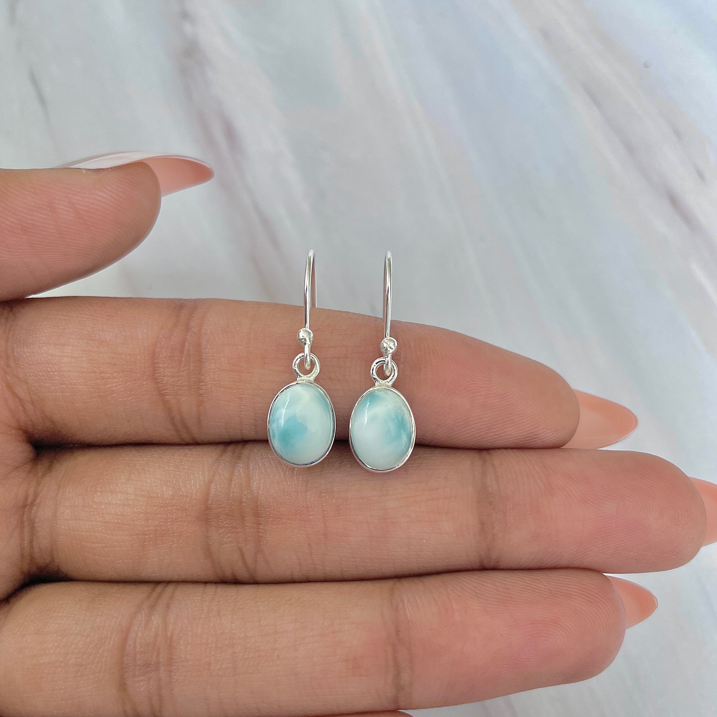 Larimar Earring-(LAR-E-1046.)