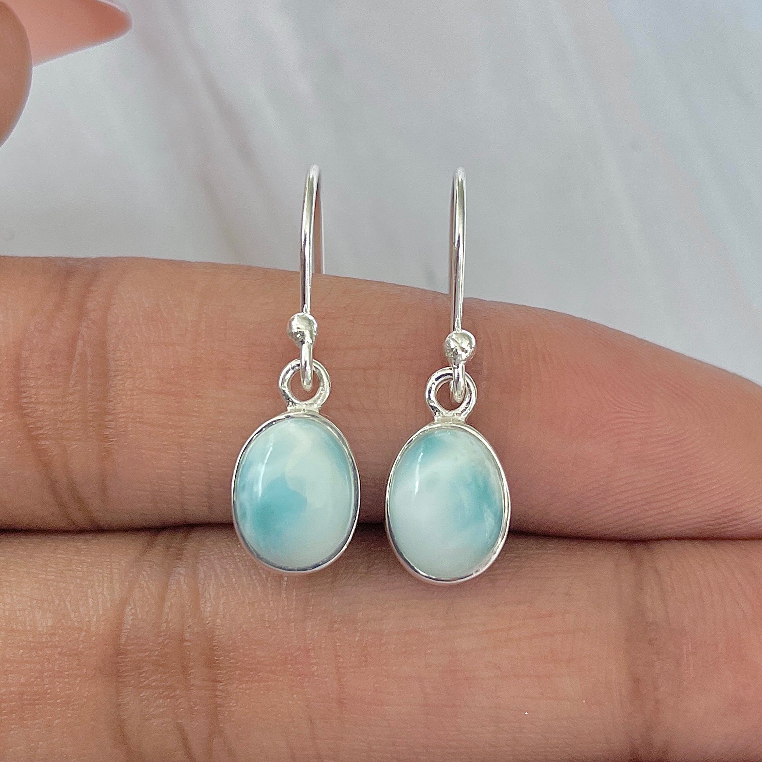 Larimar Earring-(LAR-E-1046.)