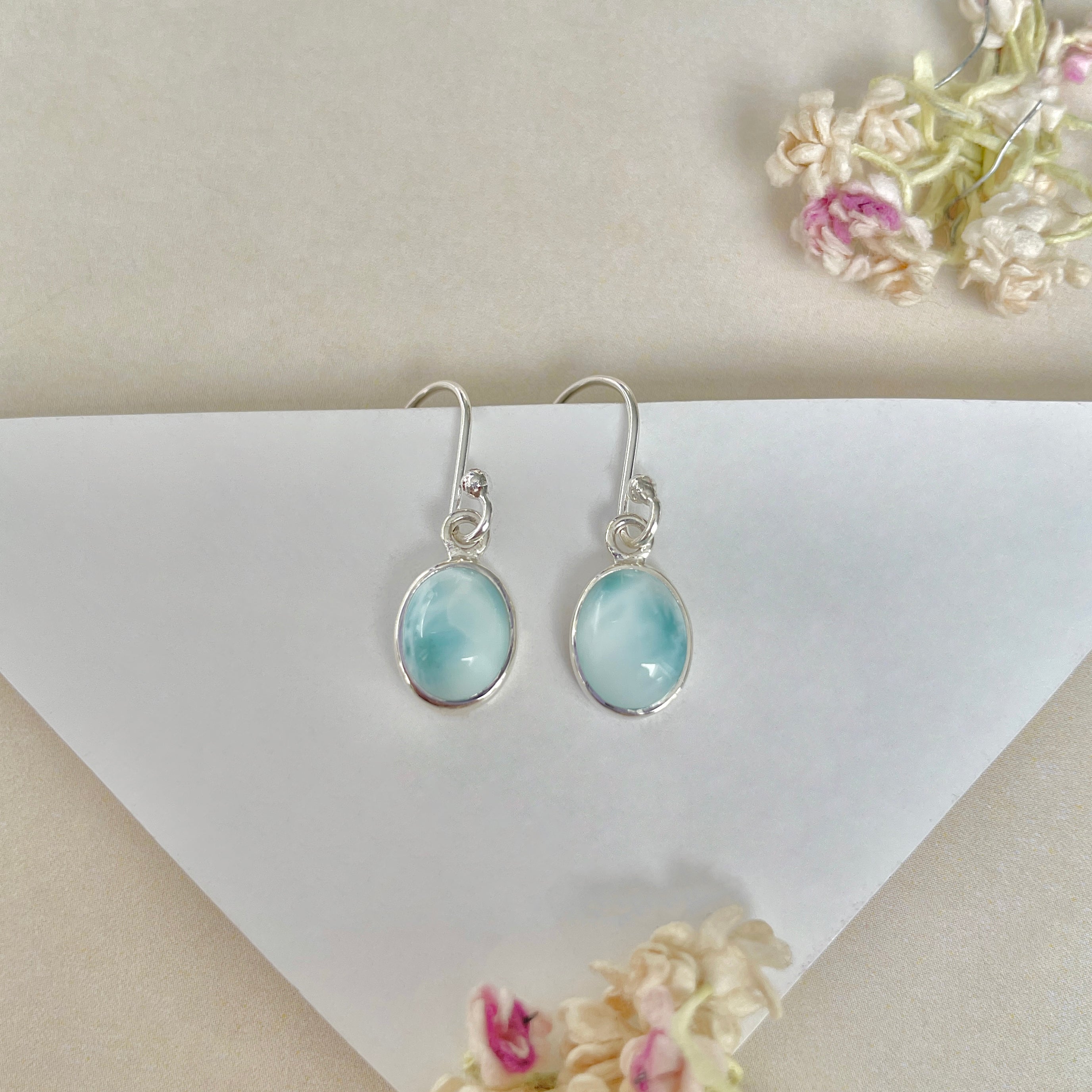 Larimar Earring-(LAR-E-1046.)