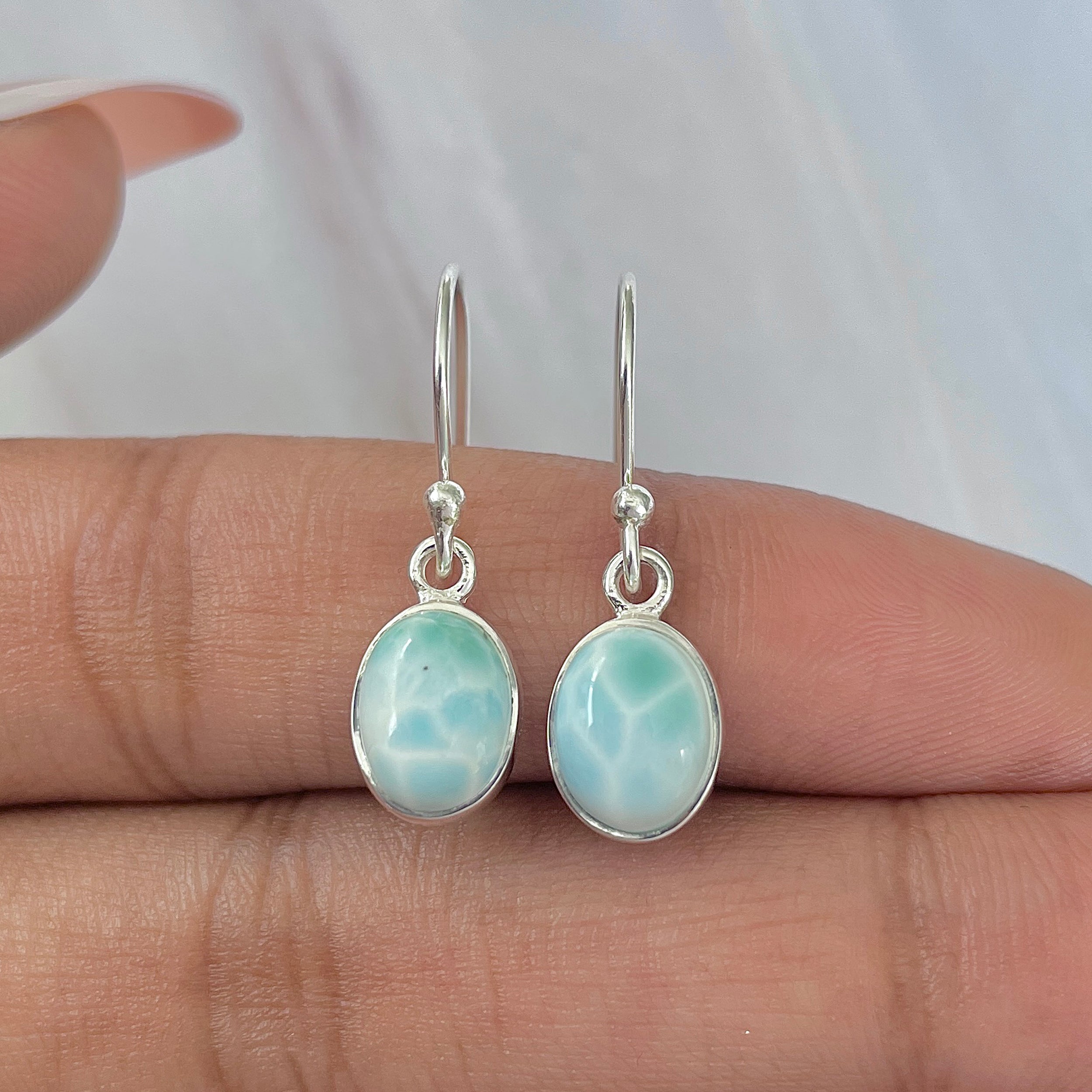Larimar Earring-(LAR-E-1047.)