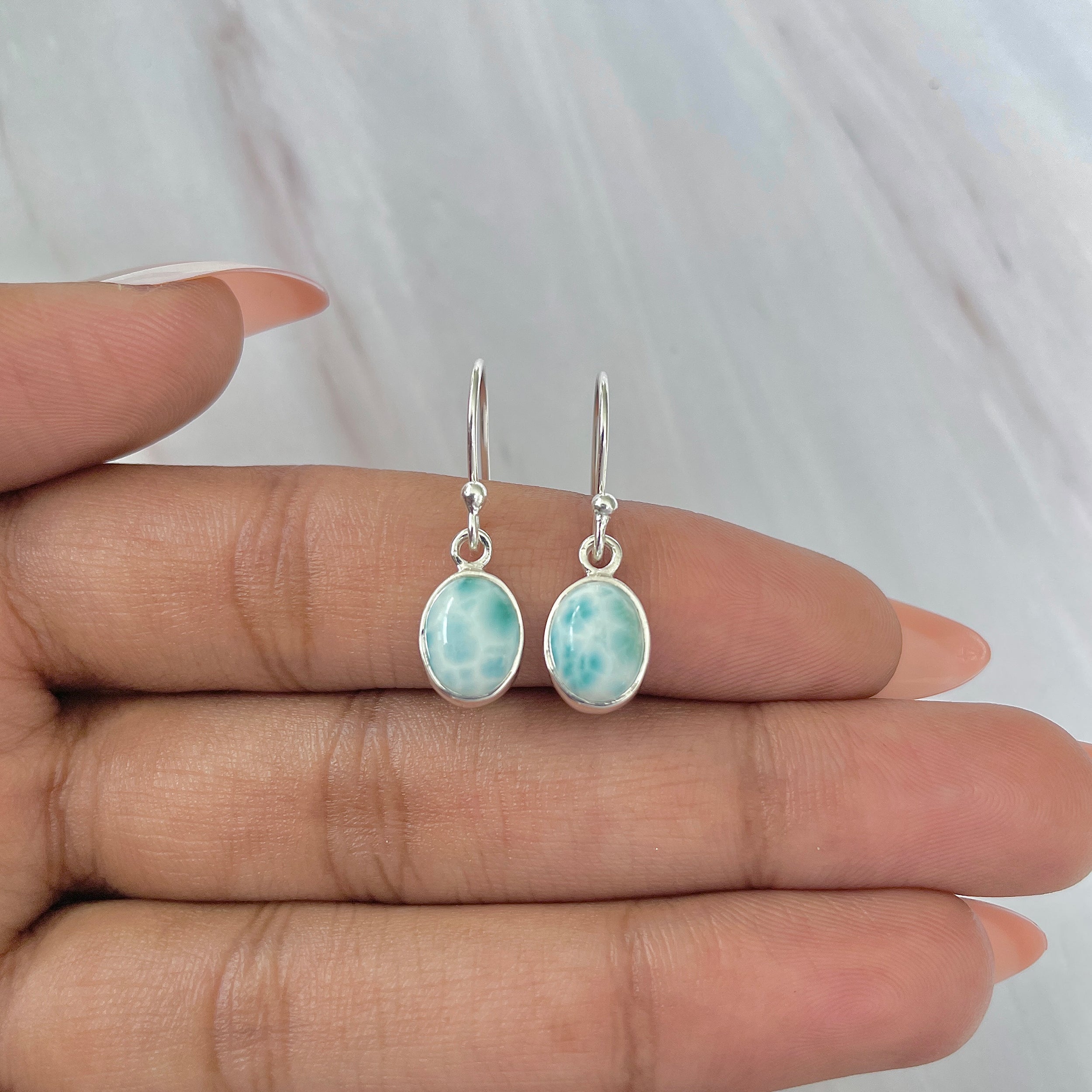 Larimar Earring-(LAR-E-1048.)