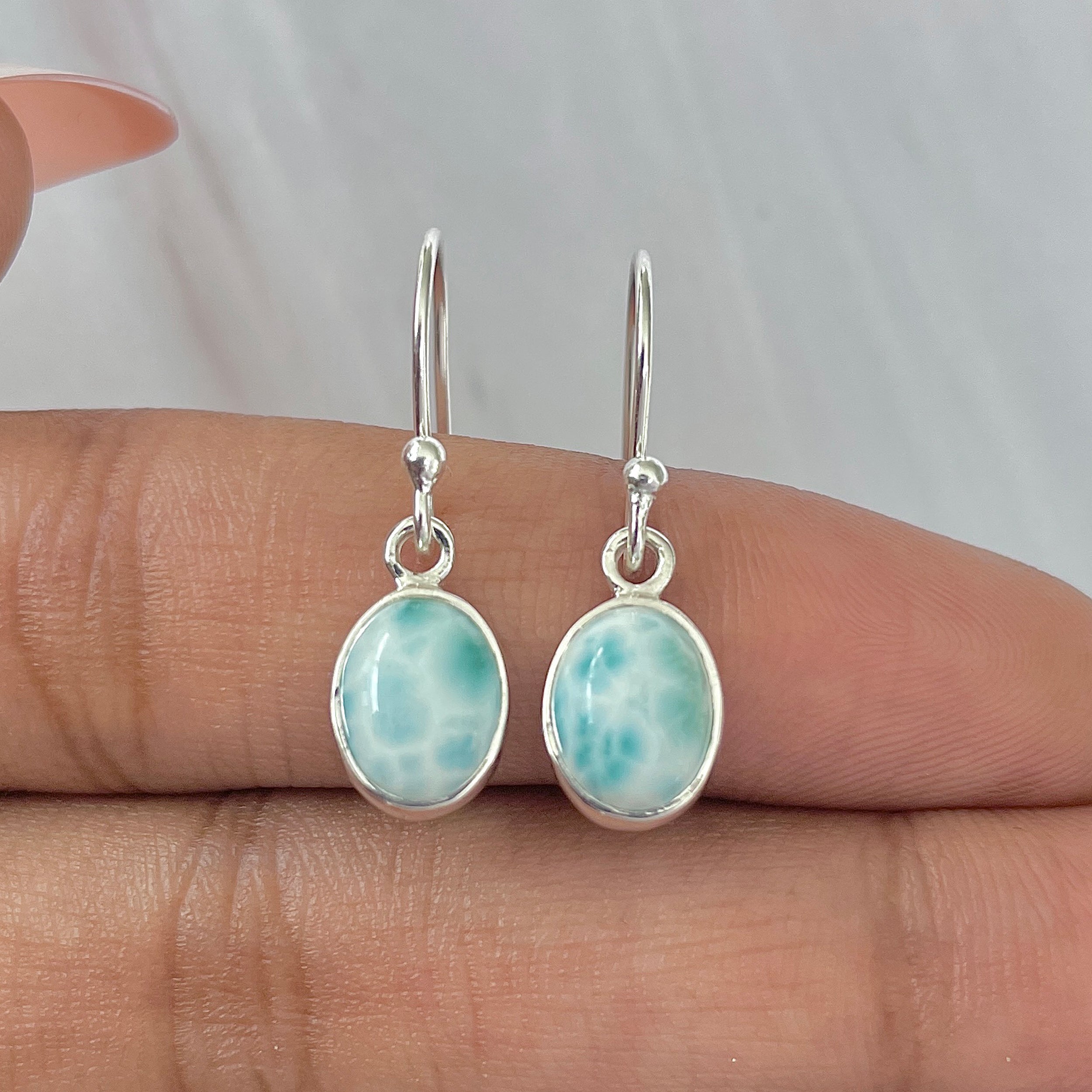 Larimar Earring-(LAR-E-1048.)