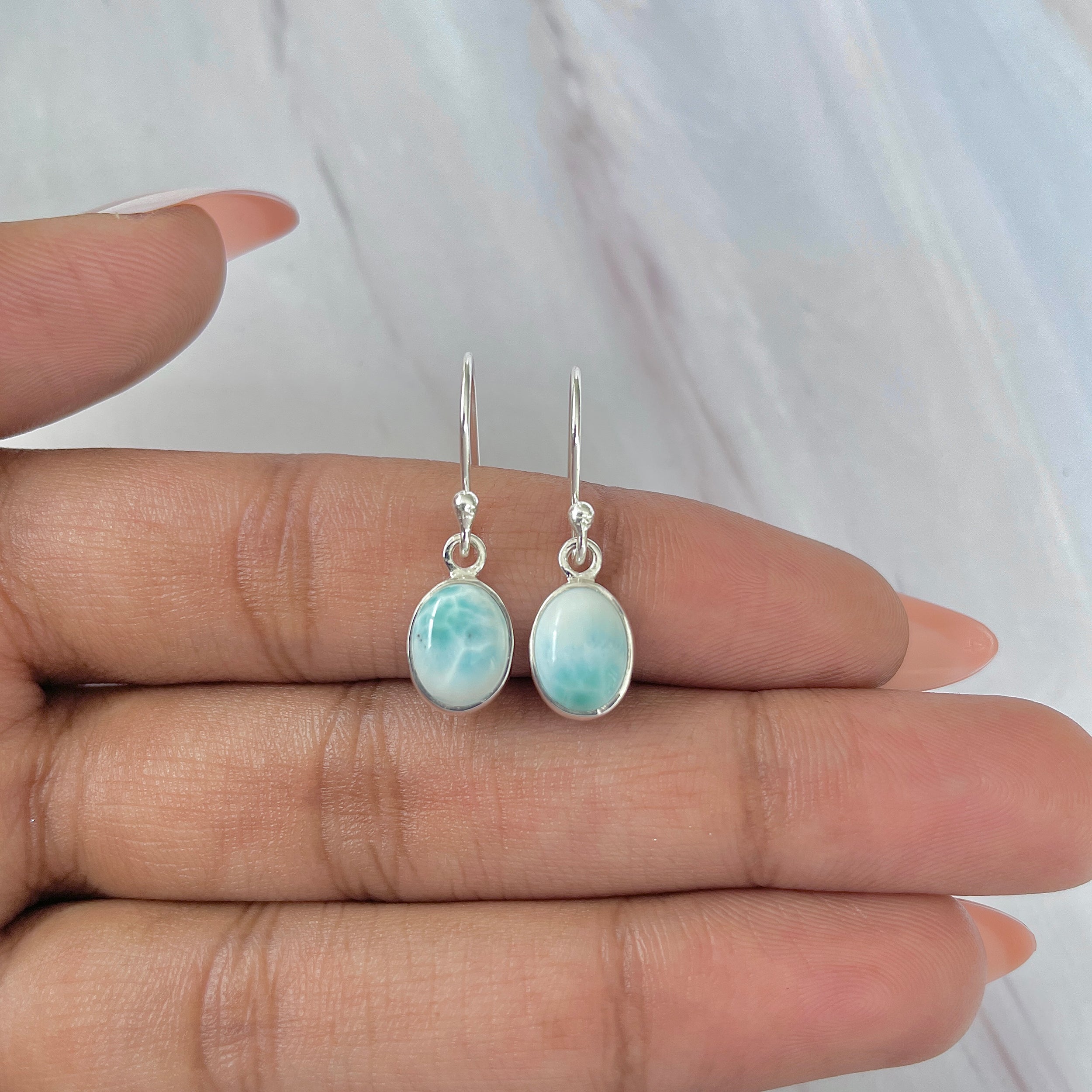 Larimar Earring-(LAR-E-1049.)