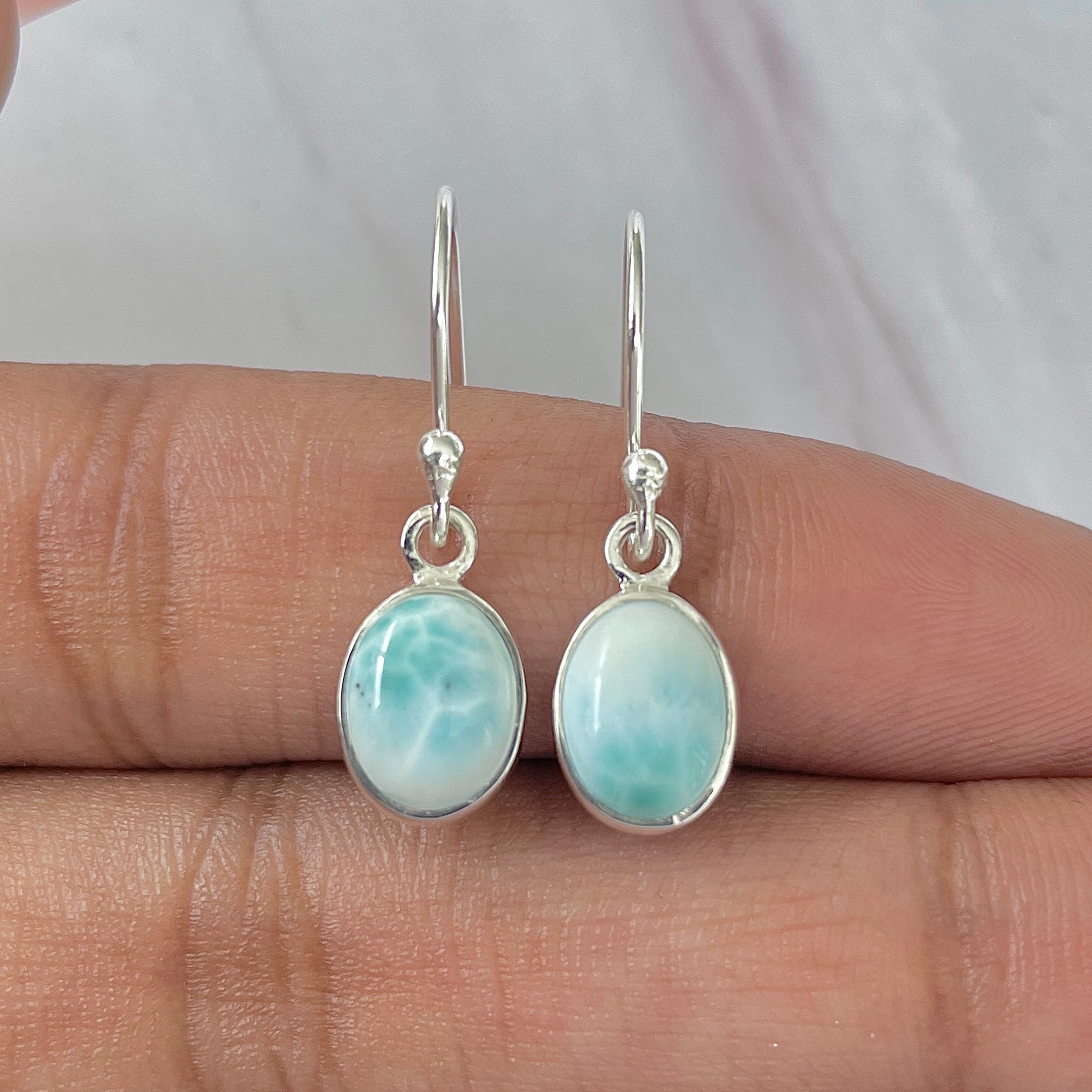 Larimar Earring-(LAR-E-1049.)