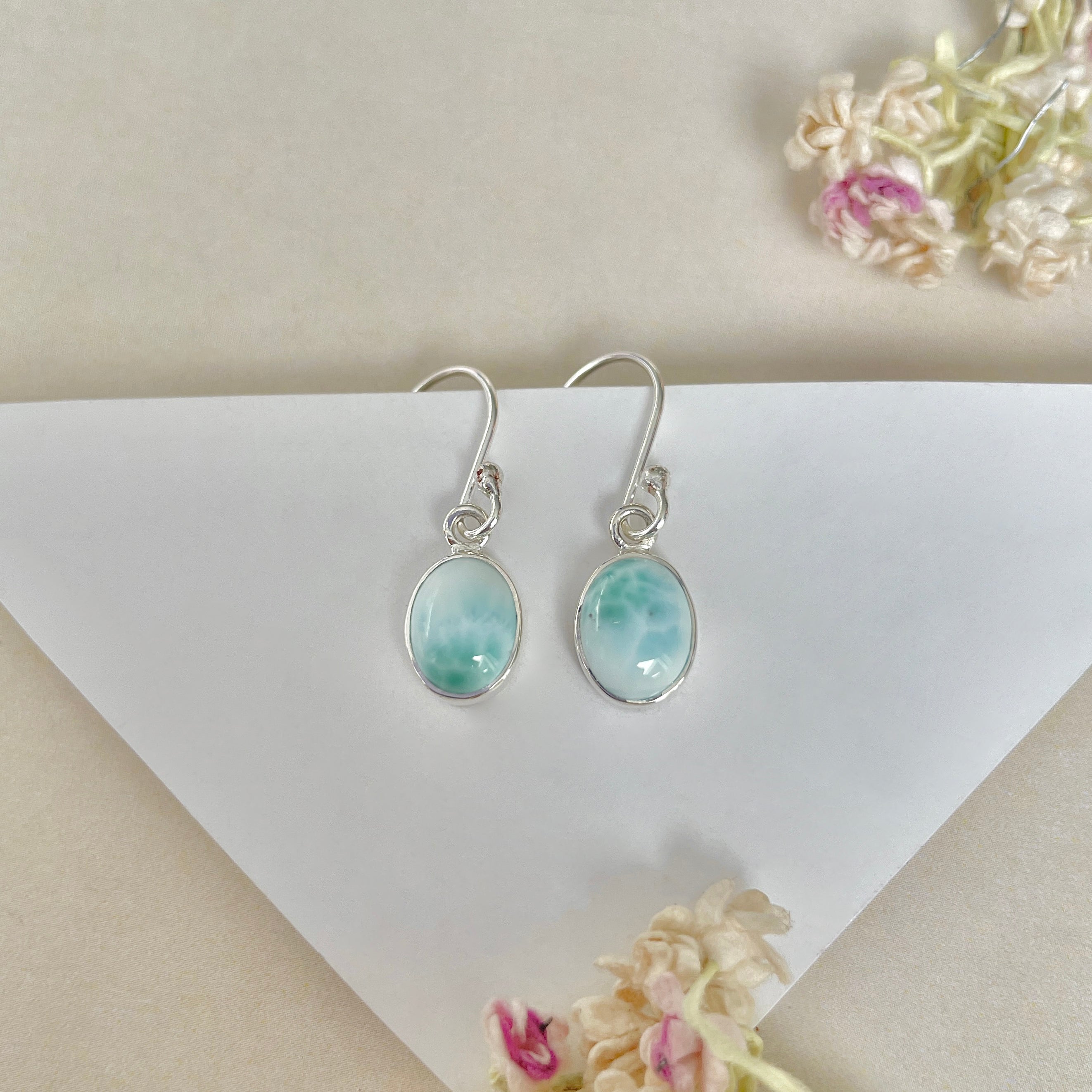 Larimar Earring-(LAR-E-1049.)