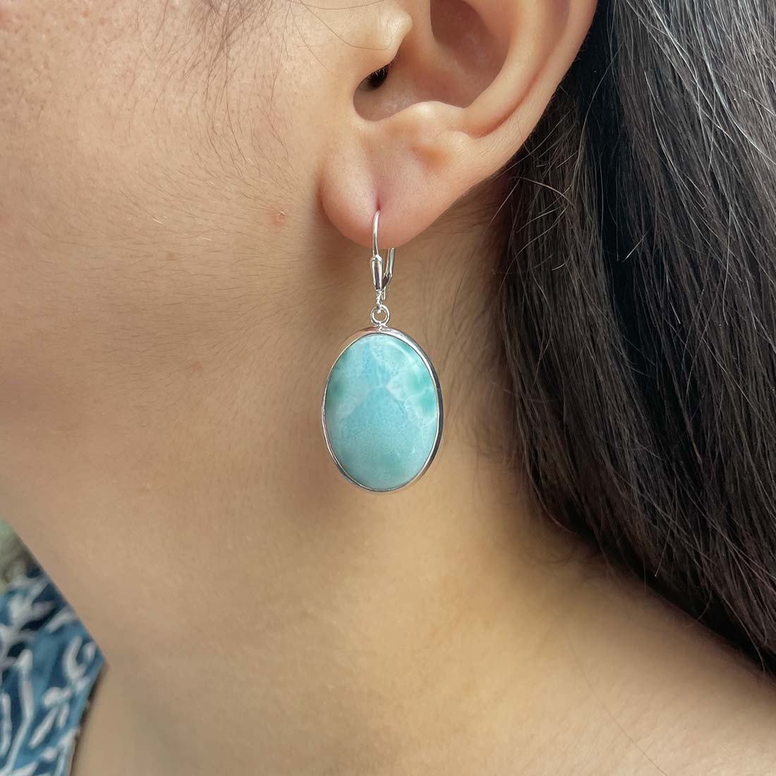Larimar Earring-(LAR-E-105.)