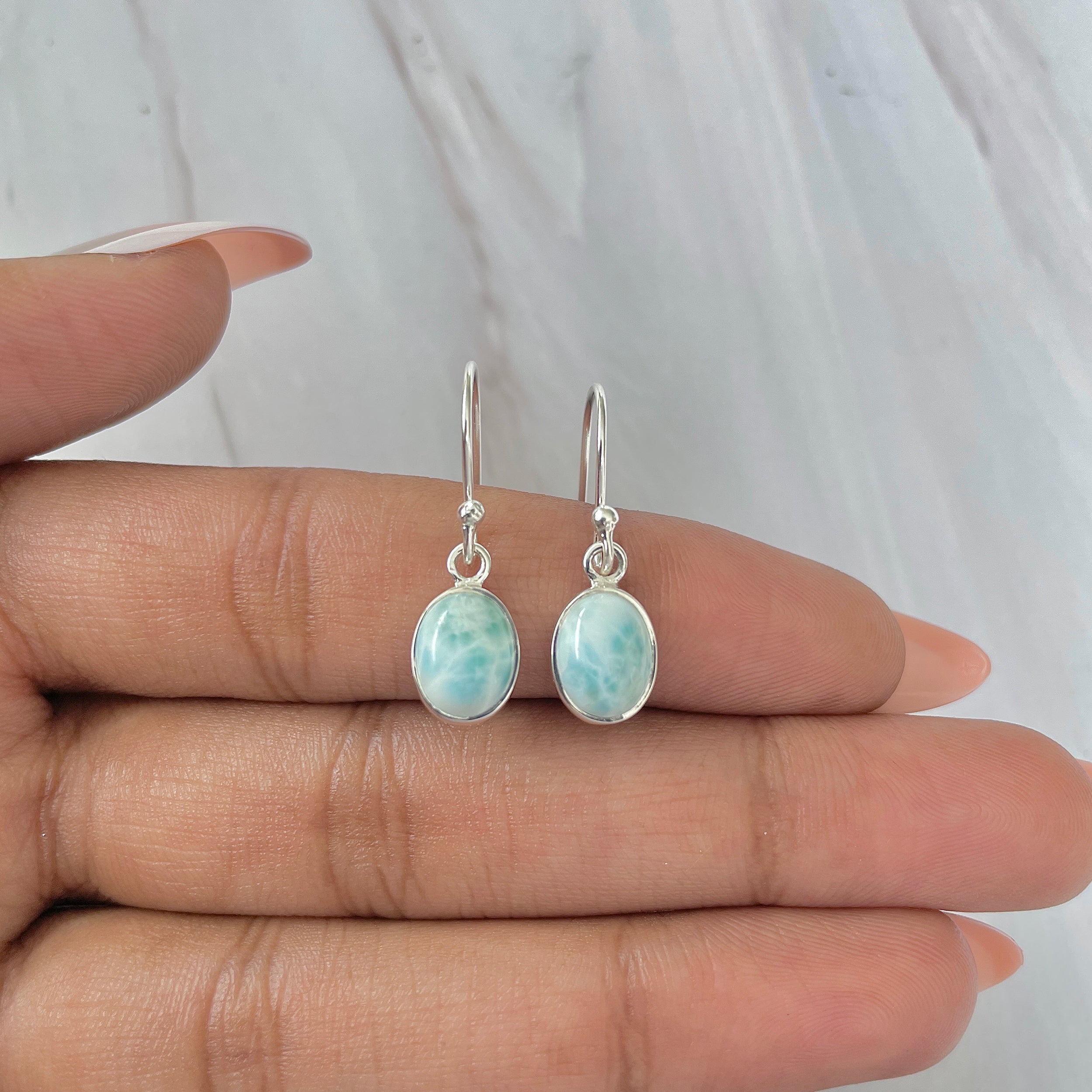 Larimar Earring-(LAR-E-1050.)