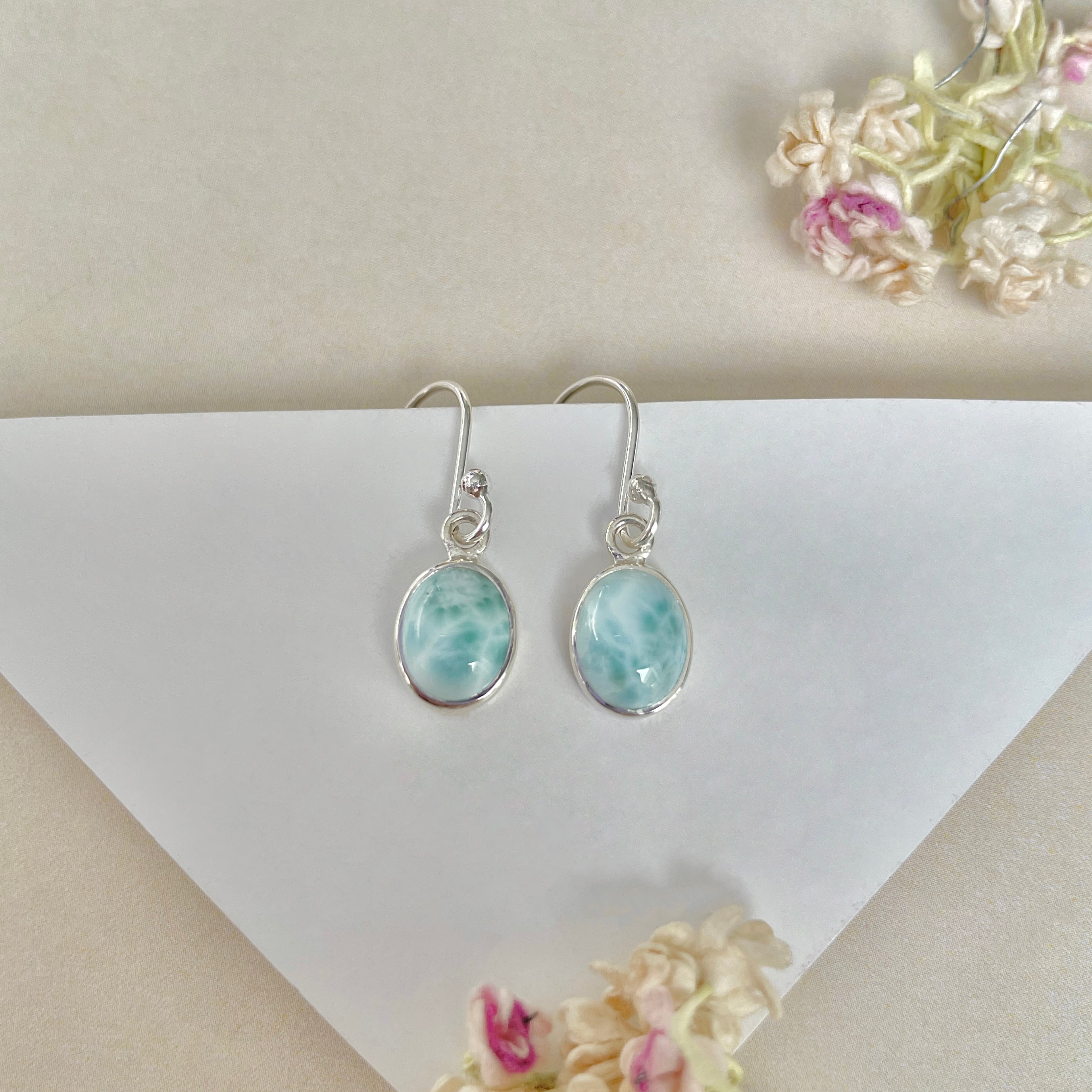 Larimar Earring-(LAR-E-1050.)
