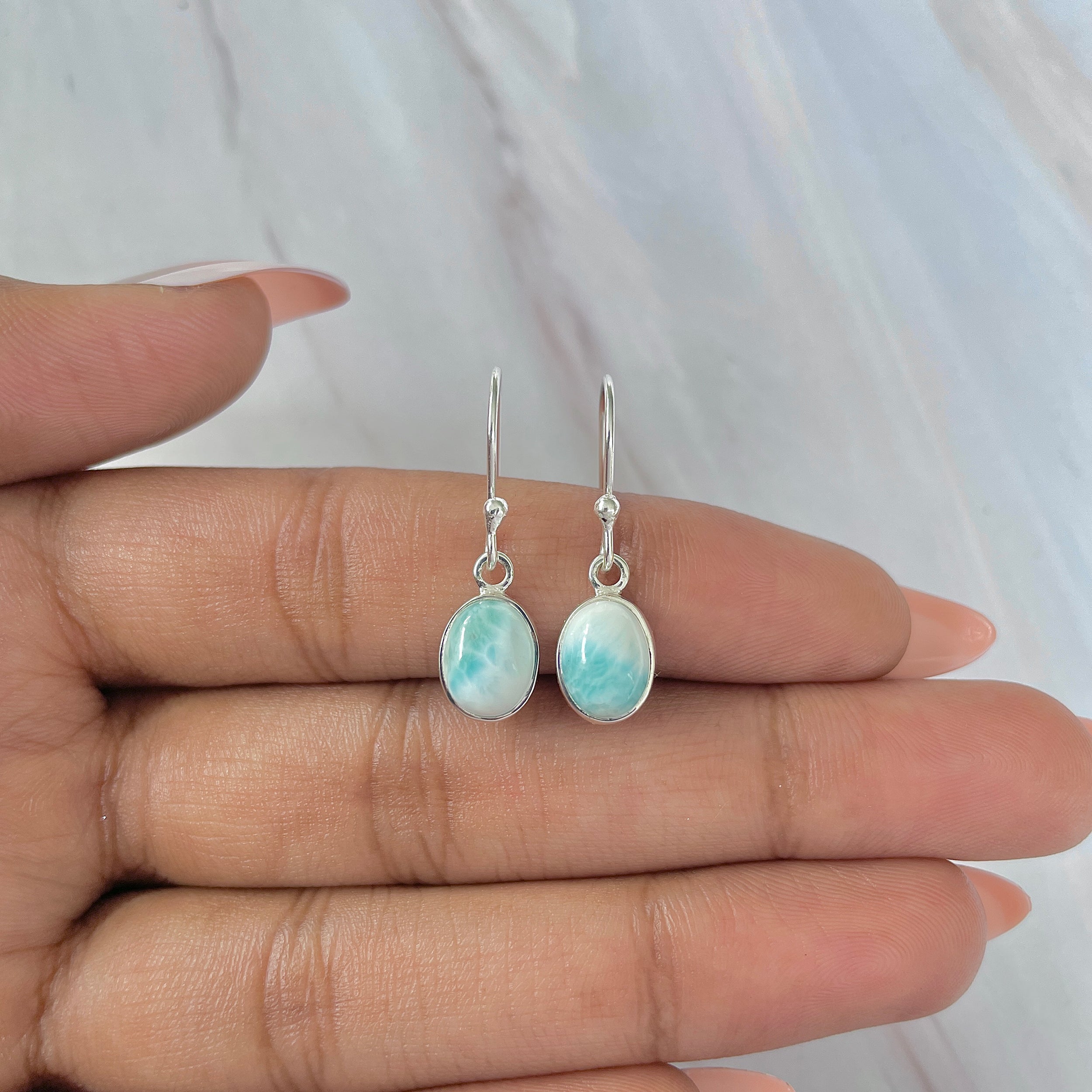 Larimar Earring-(LAR-E-1051.)