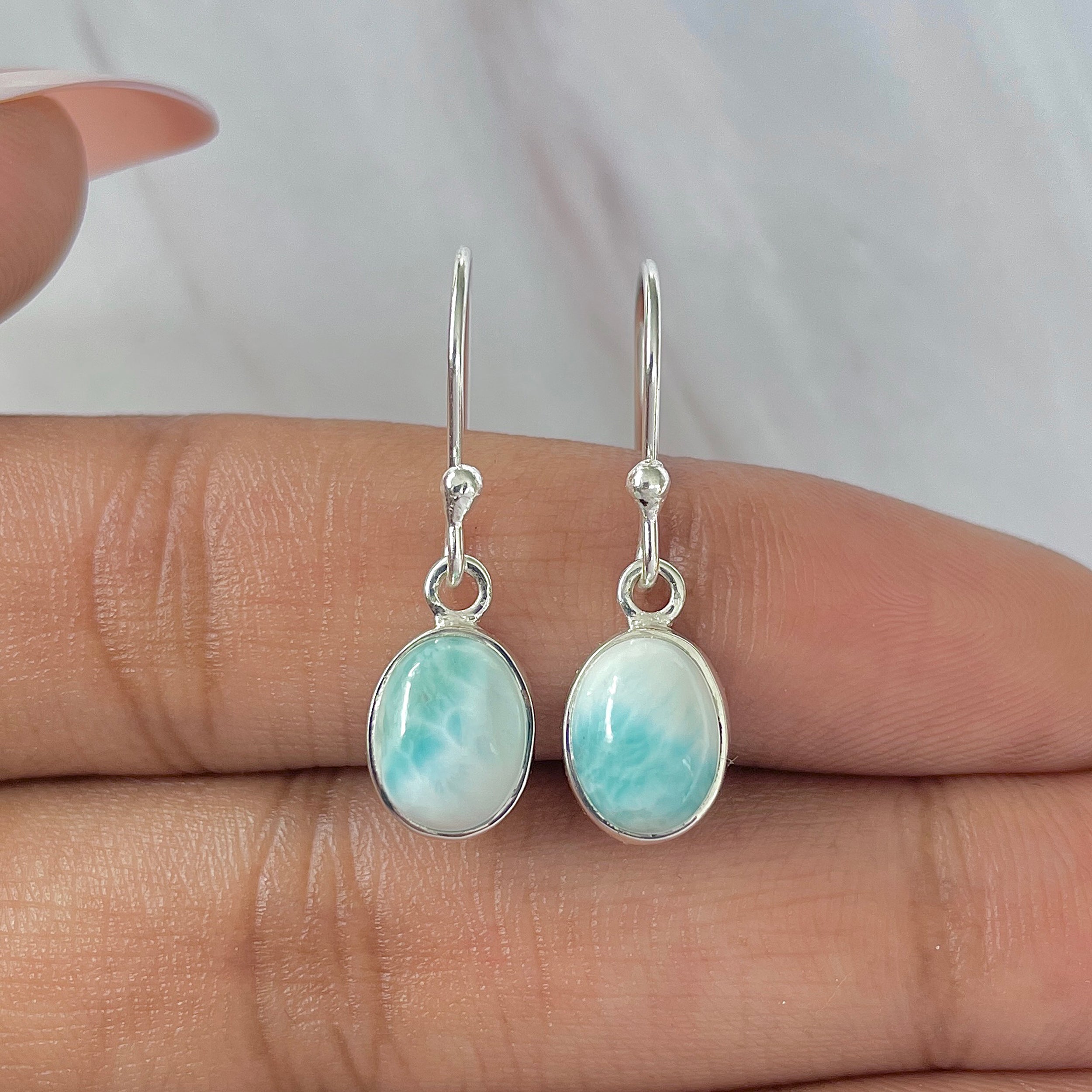 Larimar Earring-(LAR-E-1051.)