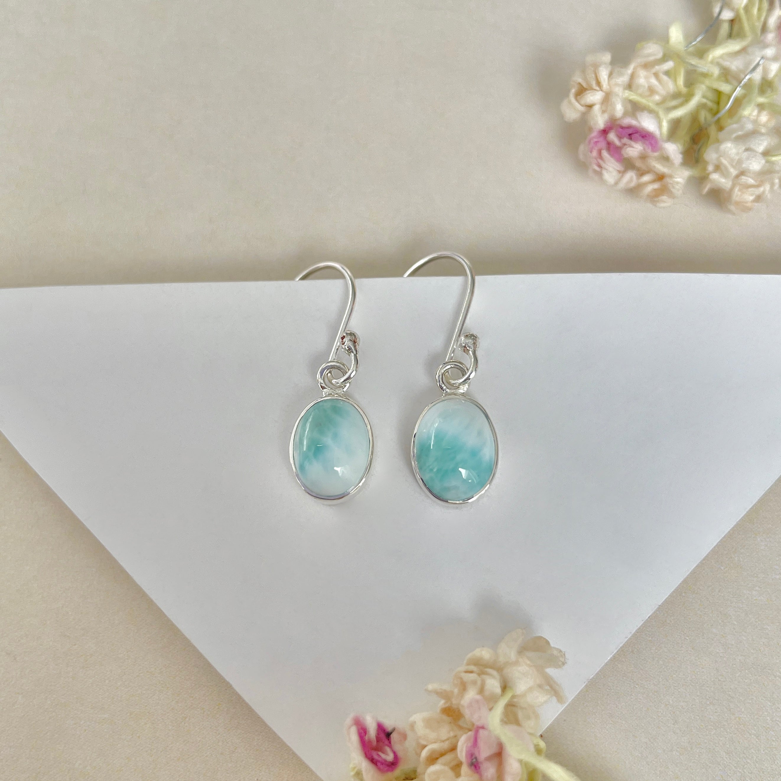 Larimar Earring-(LAR-E-1051.)