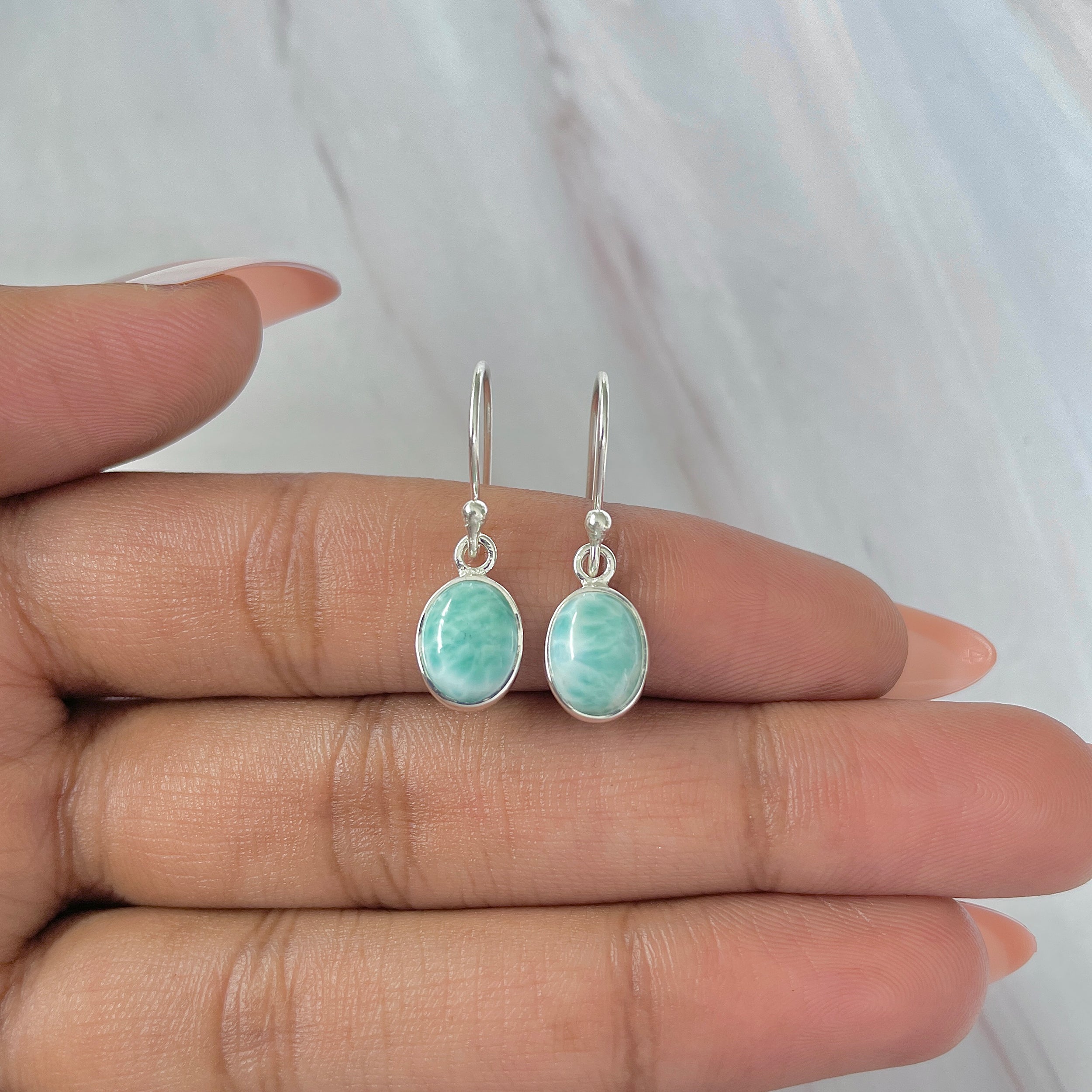 Larimar Earring-(LAR-E-1053.)