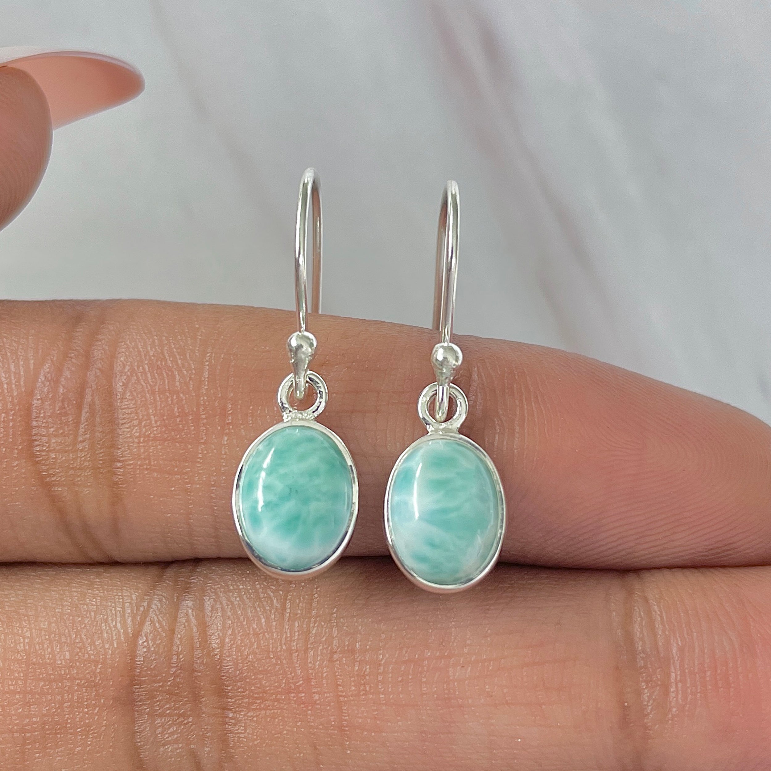 Larimar Earring-(LAR-E-1053.)