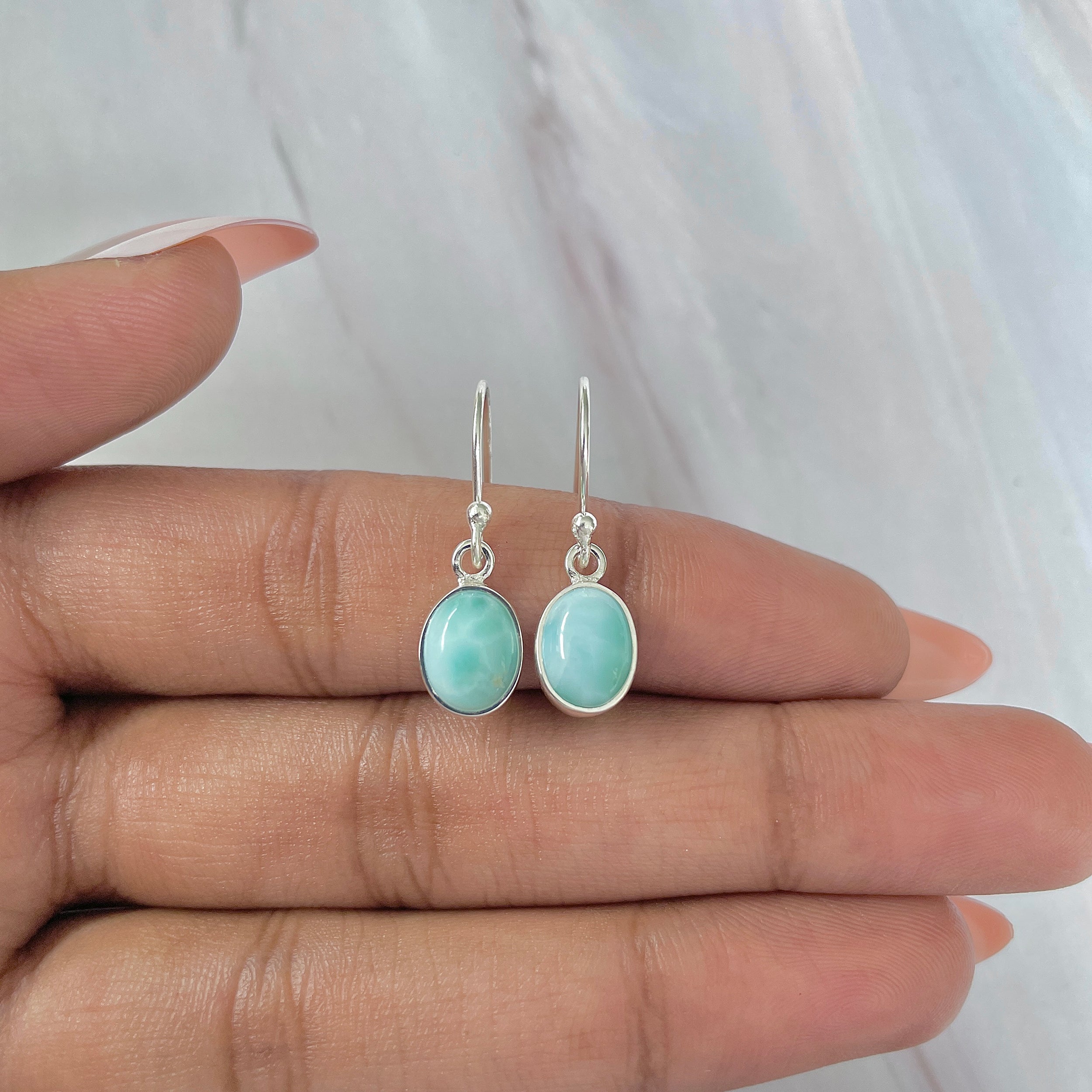 Larimar Earring-(LAR-E-1054.)