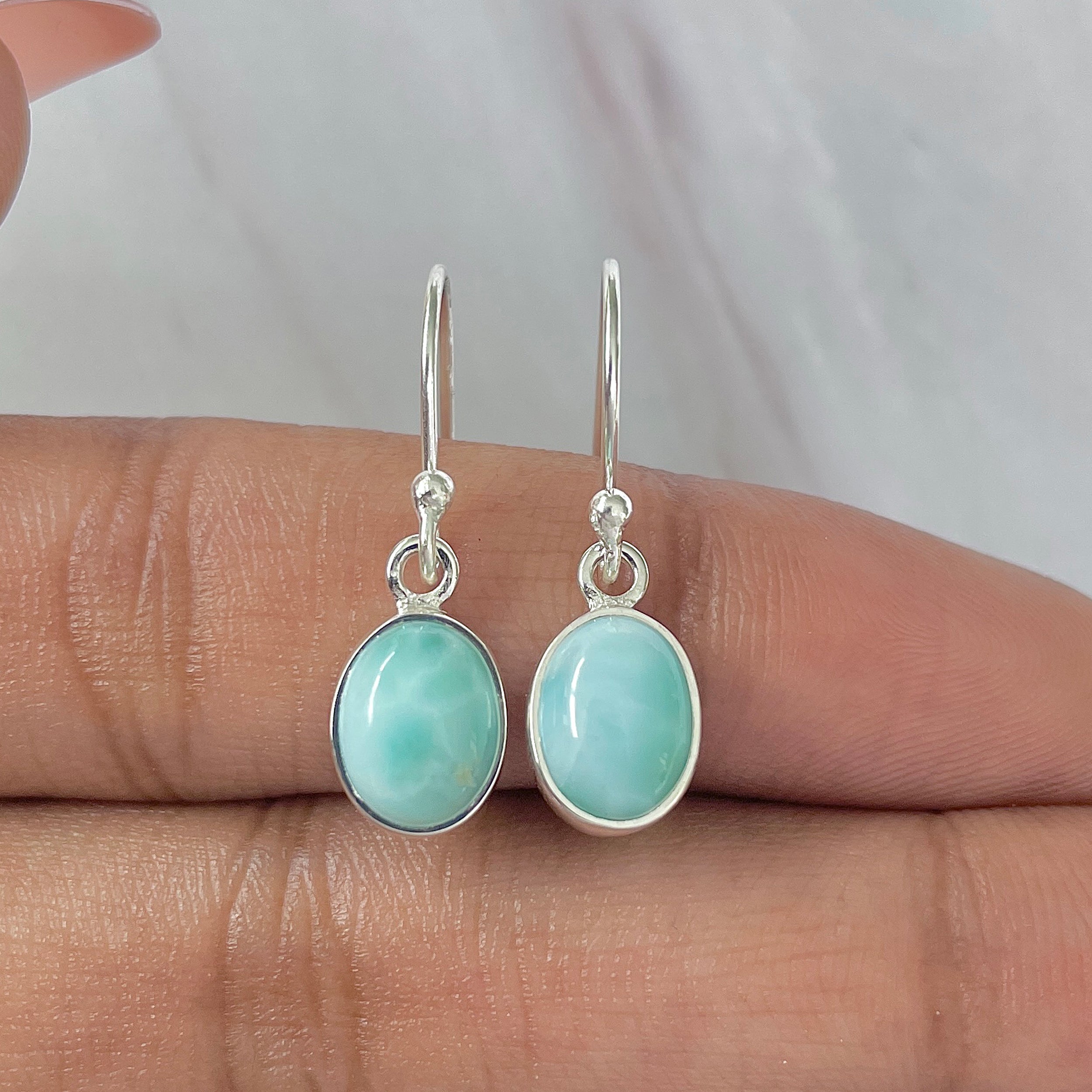 Larimar Earring-(LAR-E-1054.)