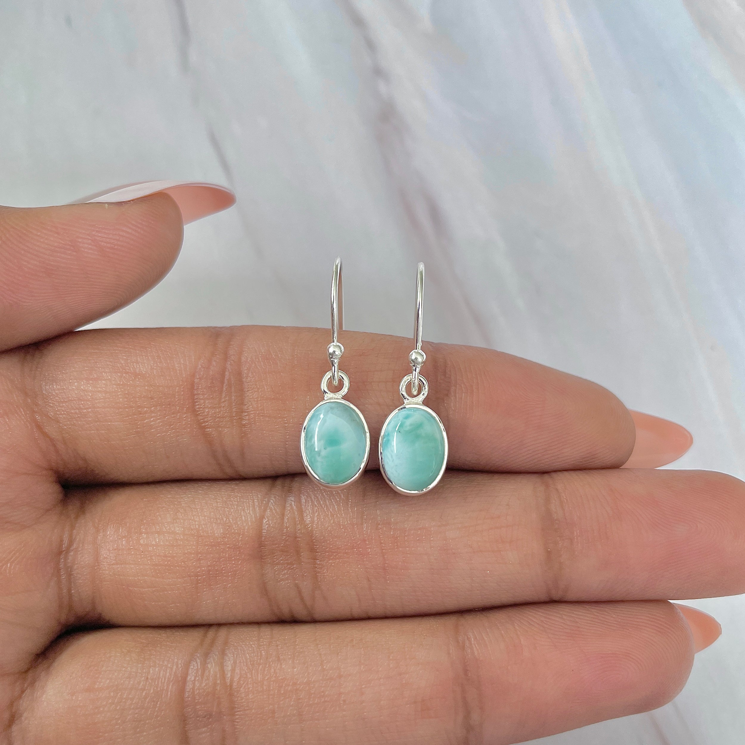 Larimar Earring-(LAR-E-1055.)
