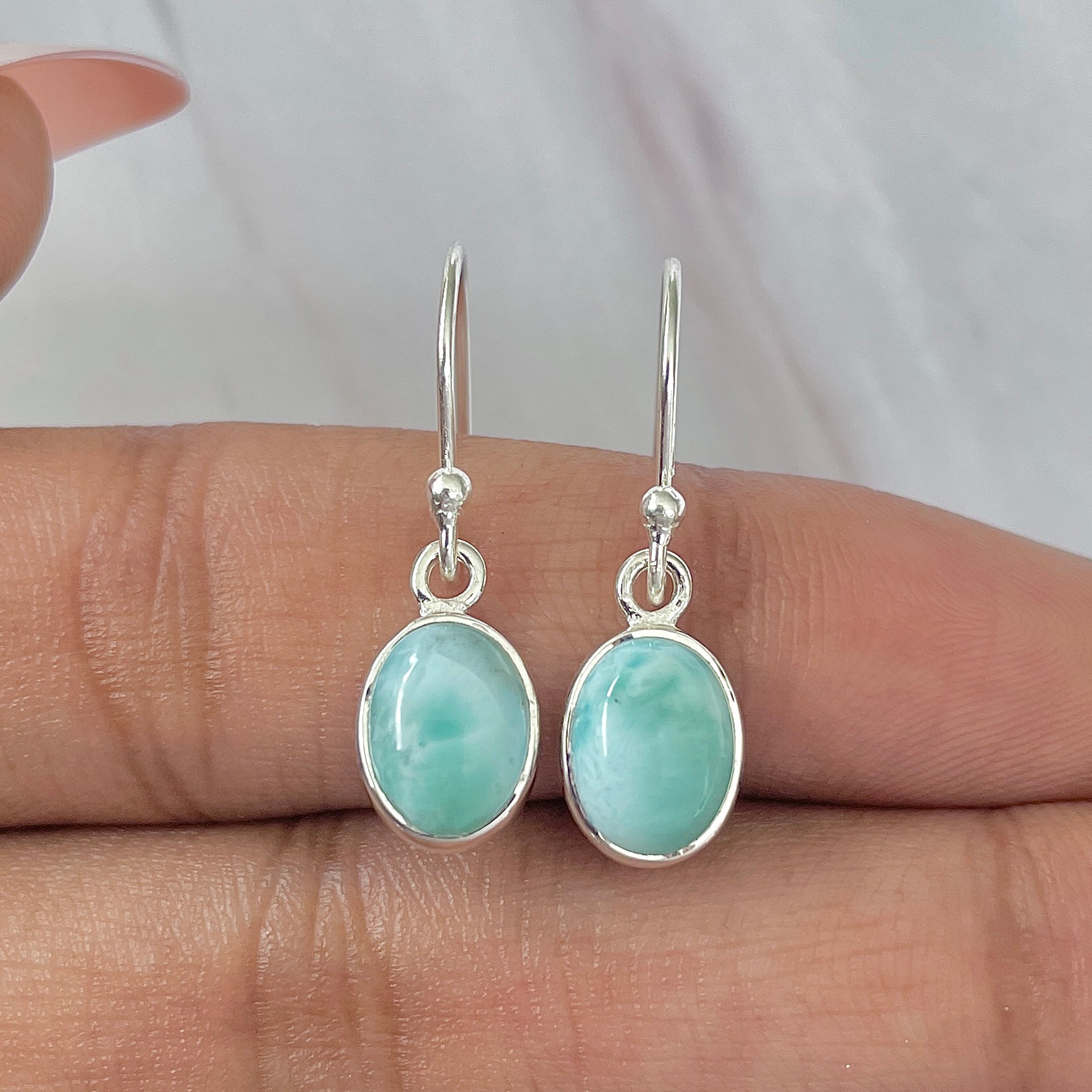 Larimar Earring-(LAR-E-1055.)