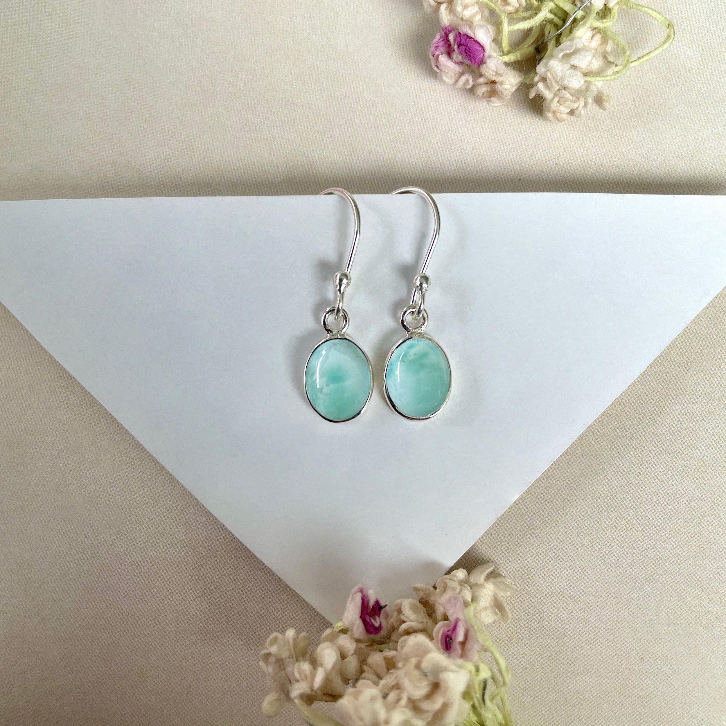 Larimar Earring-(LAR-E-1055.)