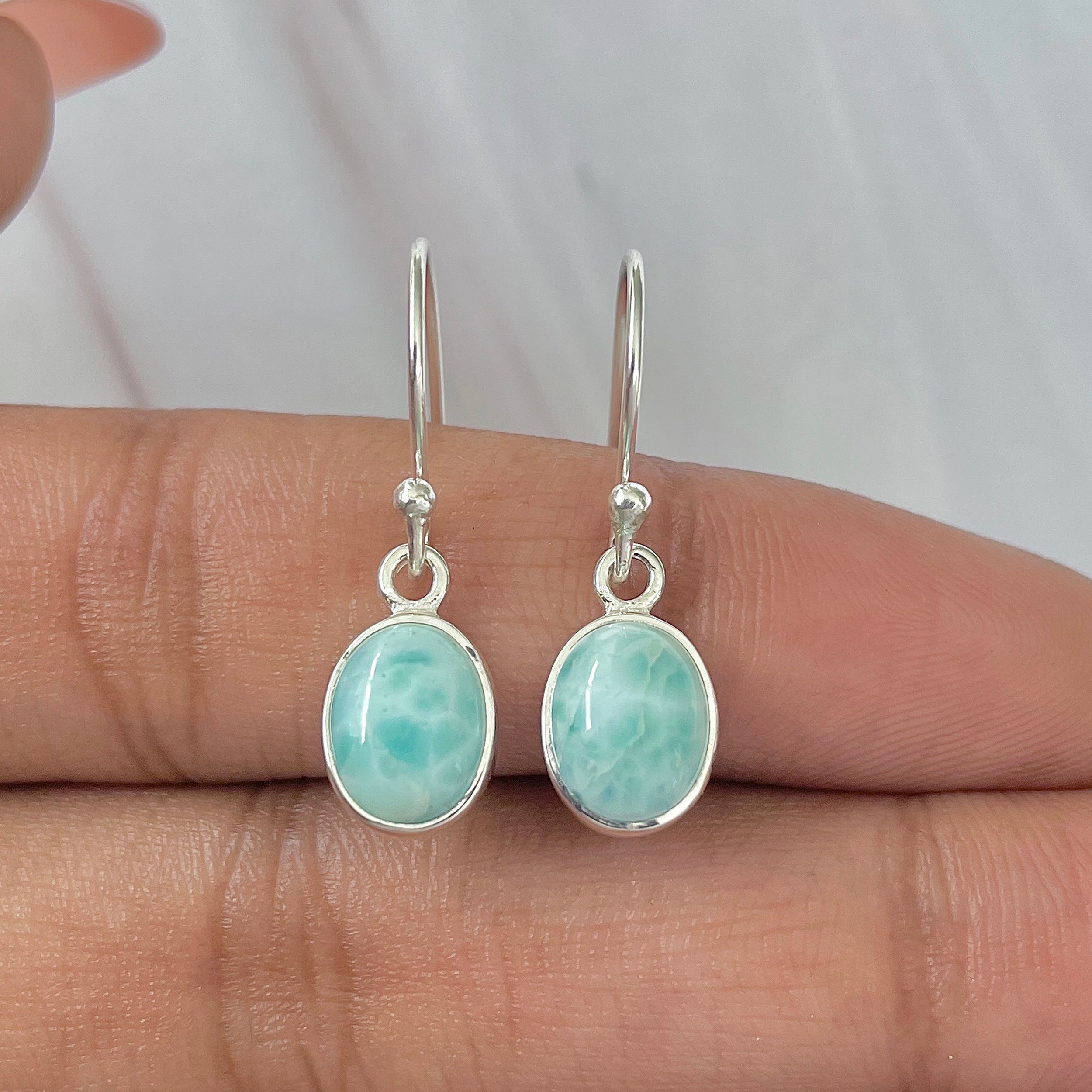 Larimar Earring-(LAR-E-1058.)