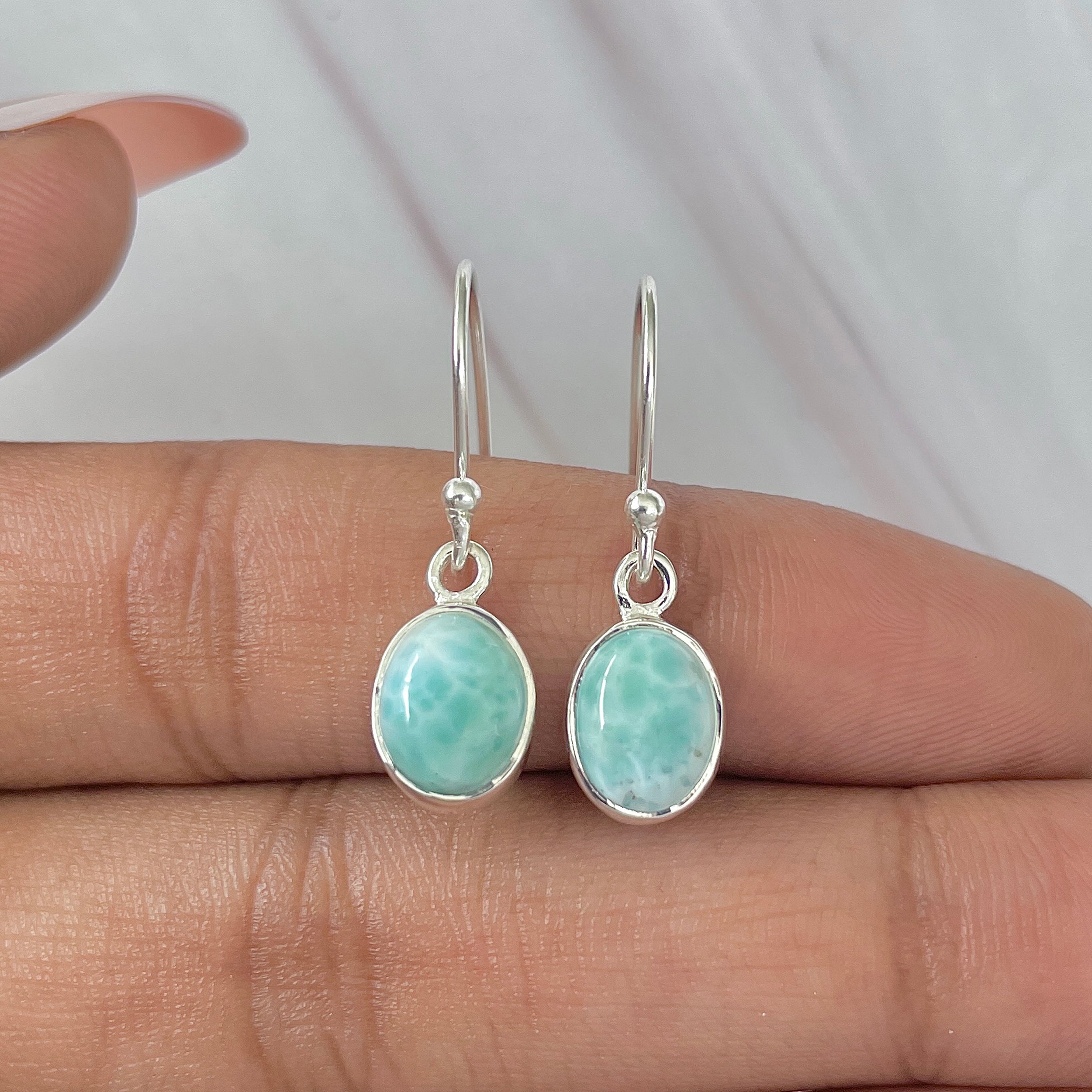 Larimar Earring-(LAR-E-1059.)