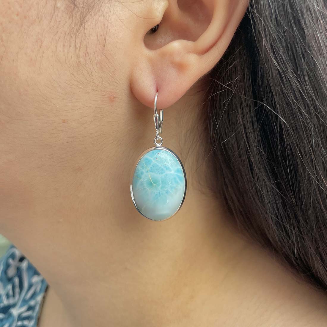 Larimar Earring-(LAR-E-106.)