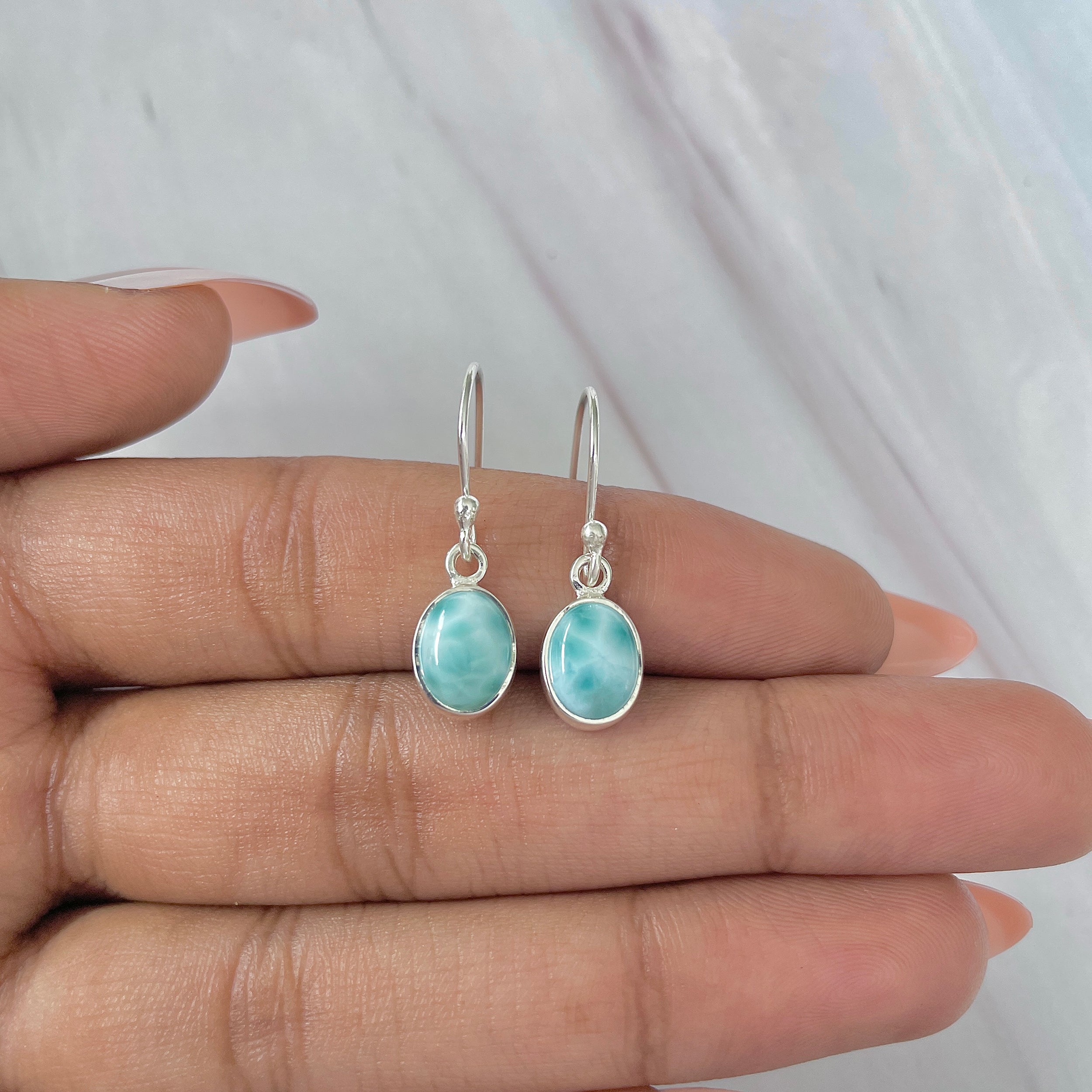 Larimar Earring-(LAR-E-1060.)