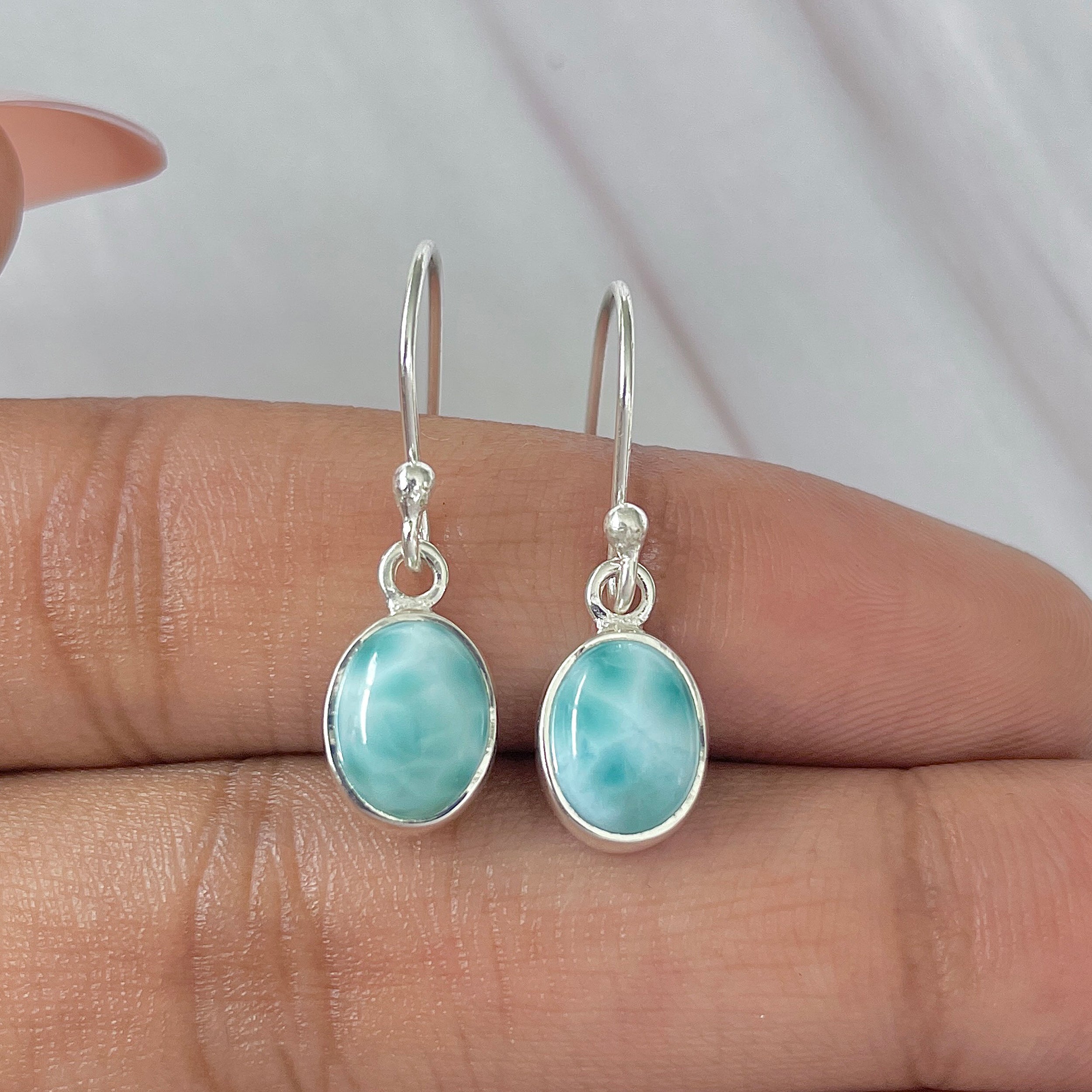 Larimar Earring-(LAR-E-1060.)