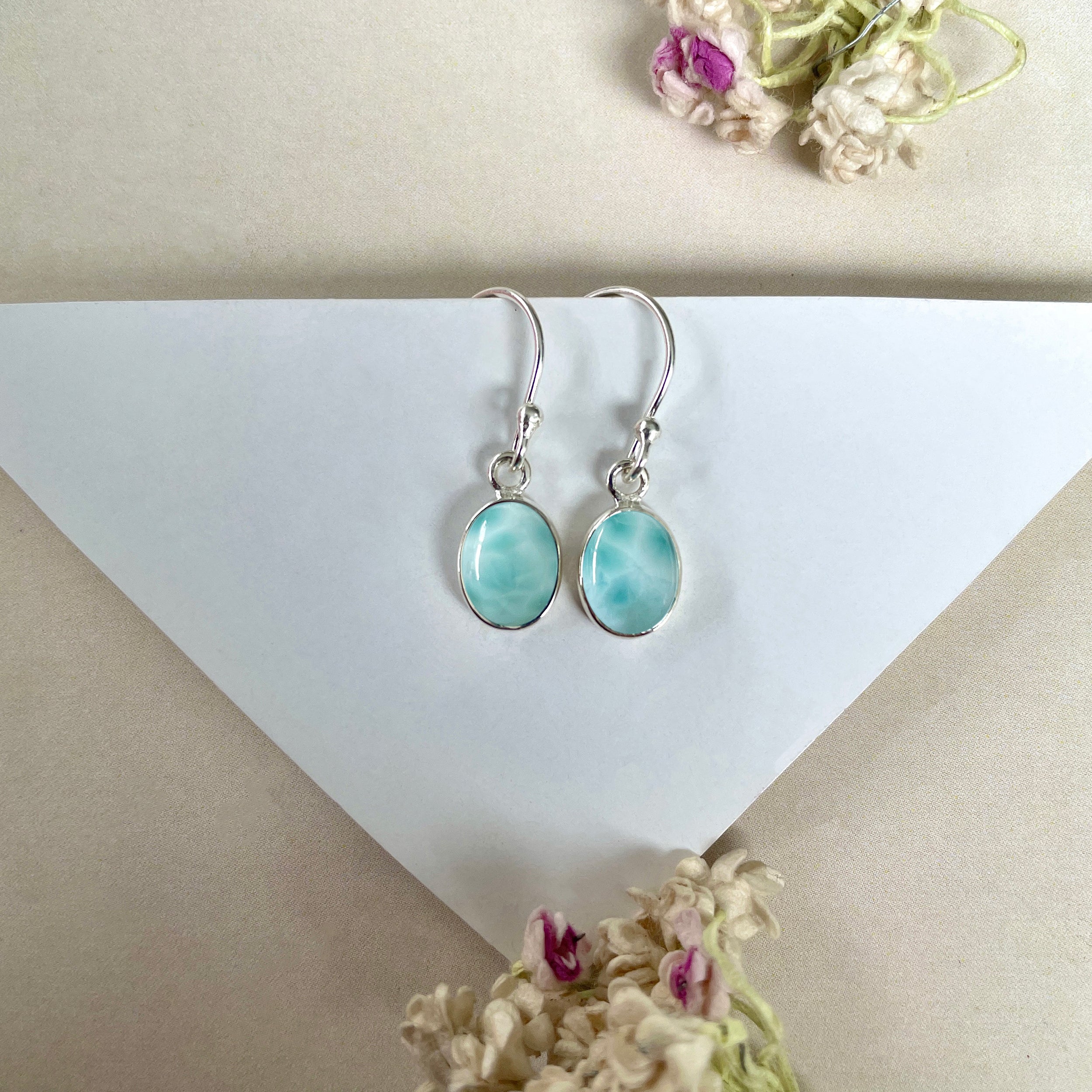 Larimar Earring-(LAR-E-1060.)