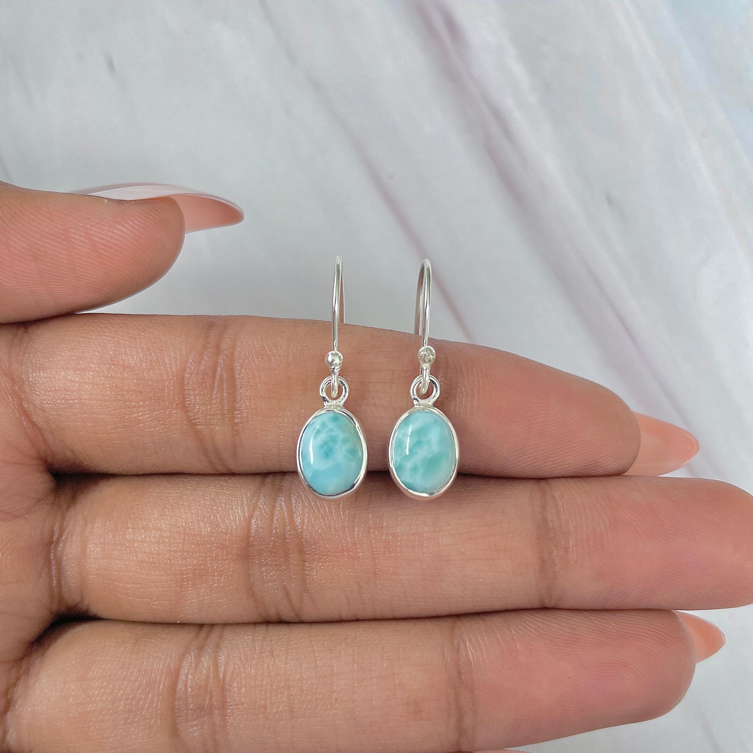 Larimar Earring-(LAR-E-1061.)
