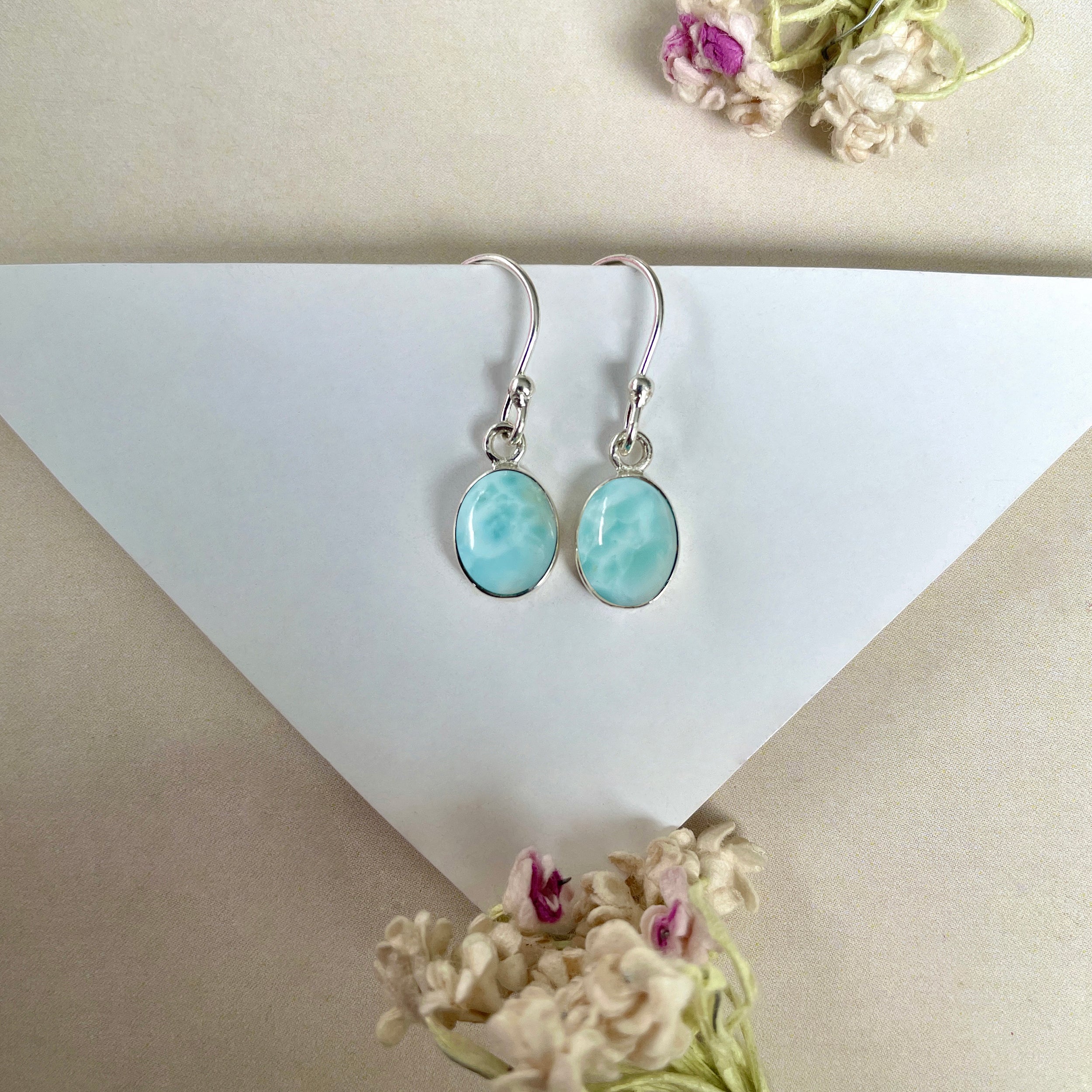 Larimar Earring-(LAR-E-1061.)