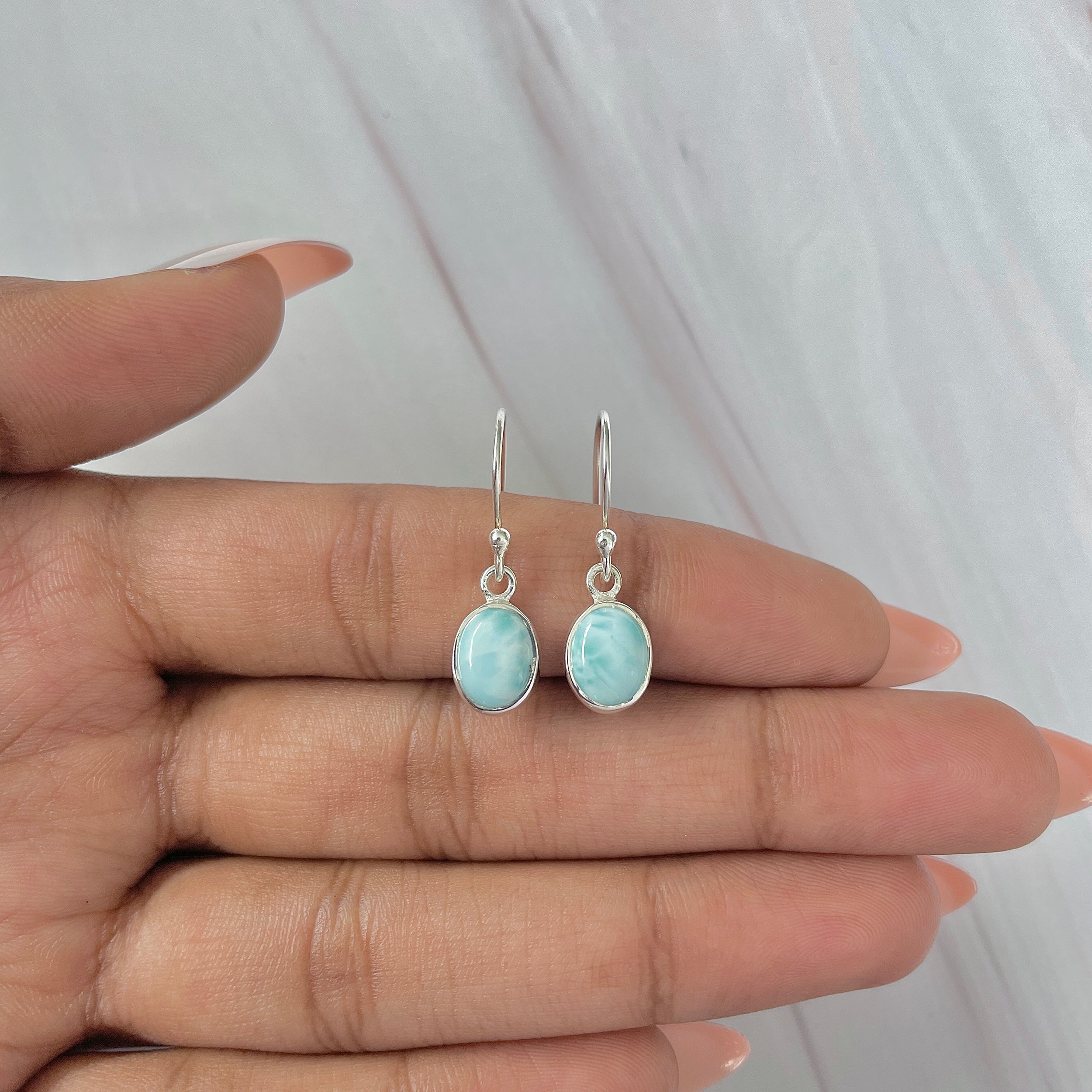 Larimar Earring-(LAR-E-1062.)