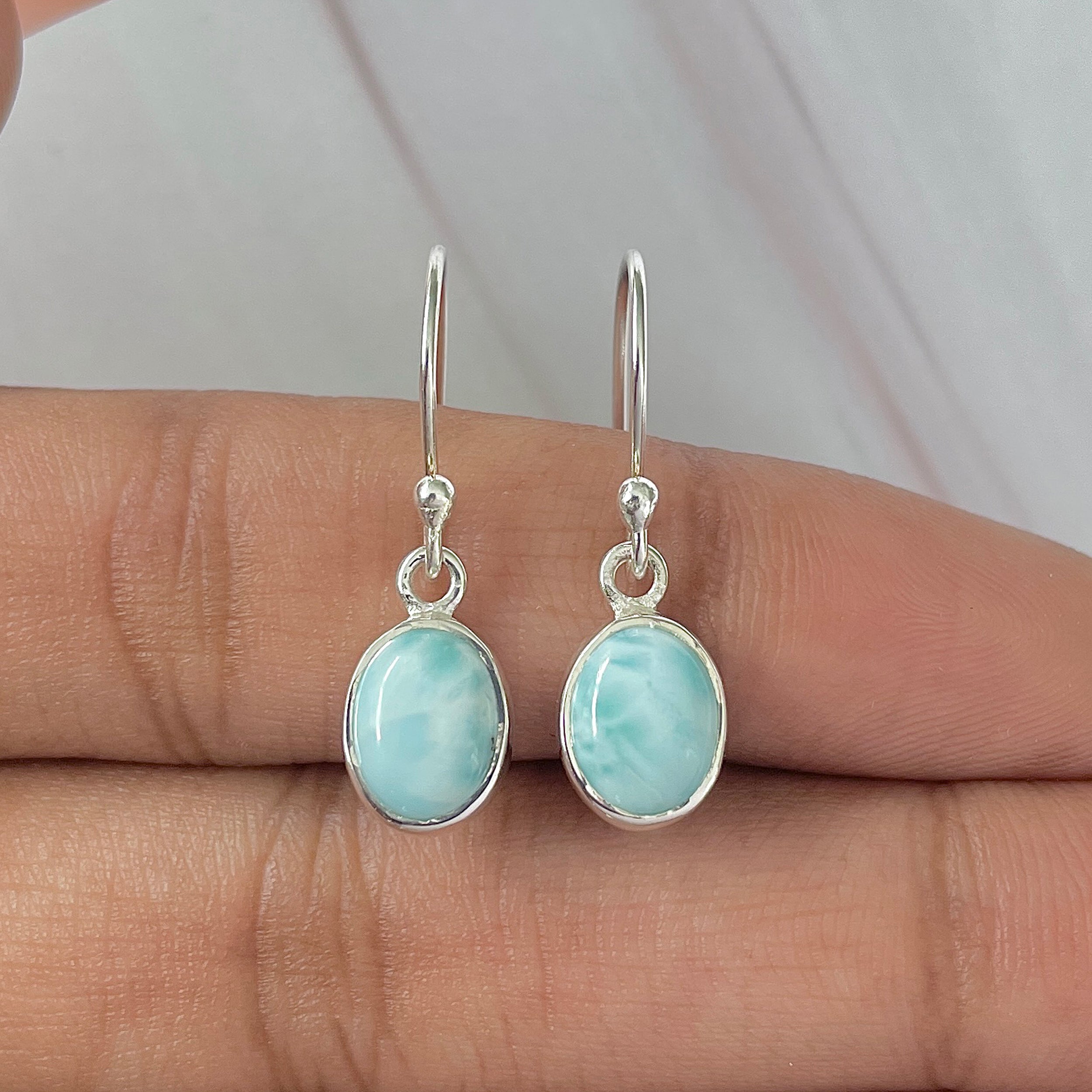 Larimar Earring-(LAR-E-1062.)