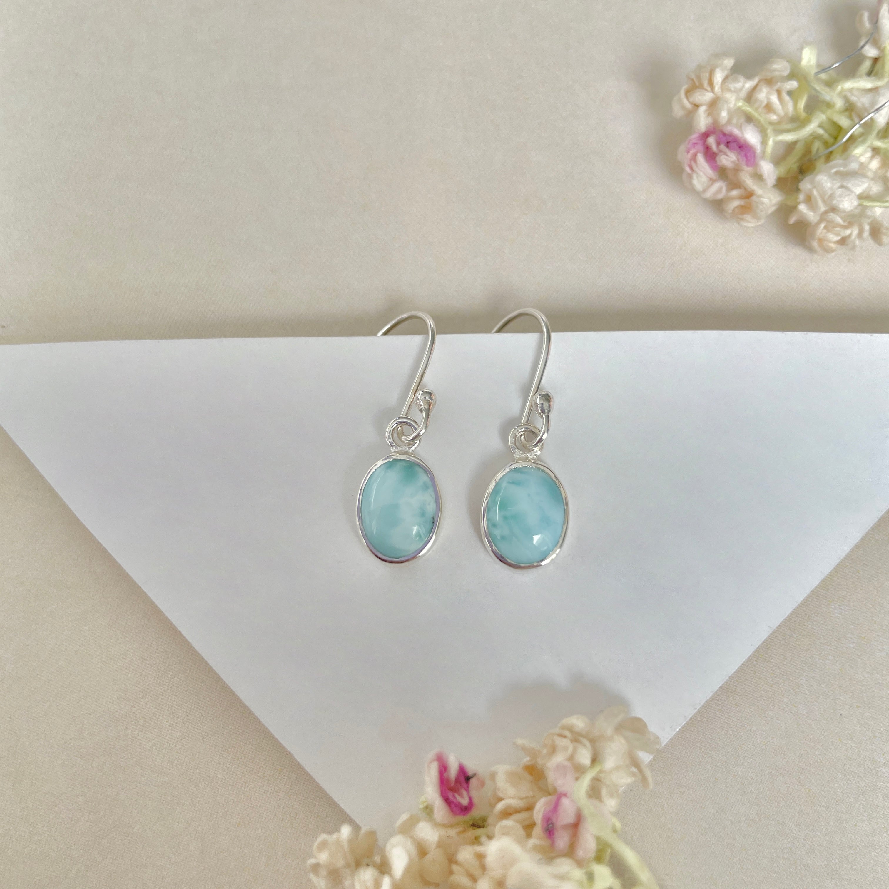Larimar Earring-(LAR-E-1062.)