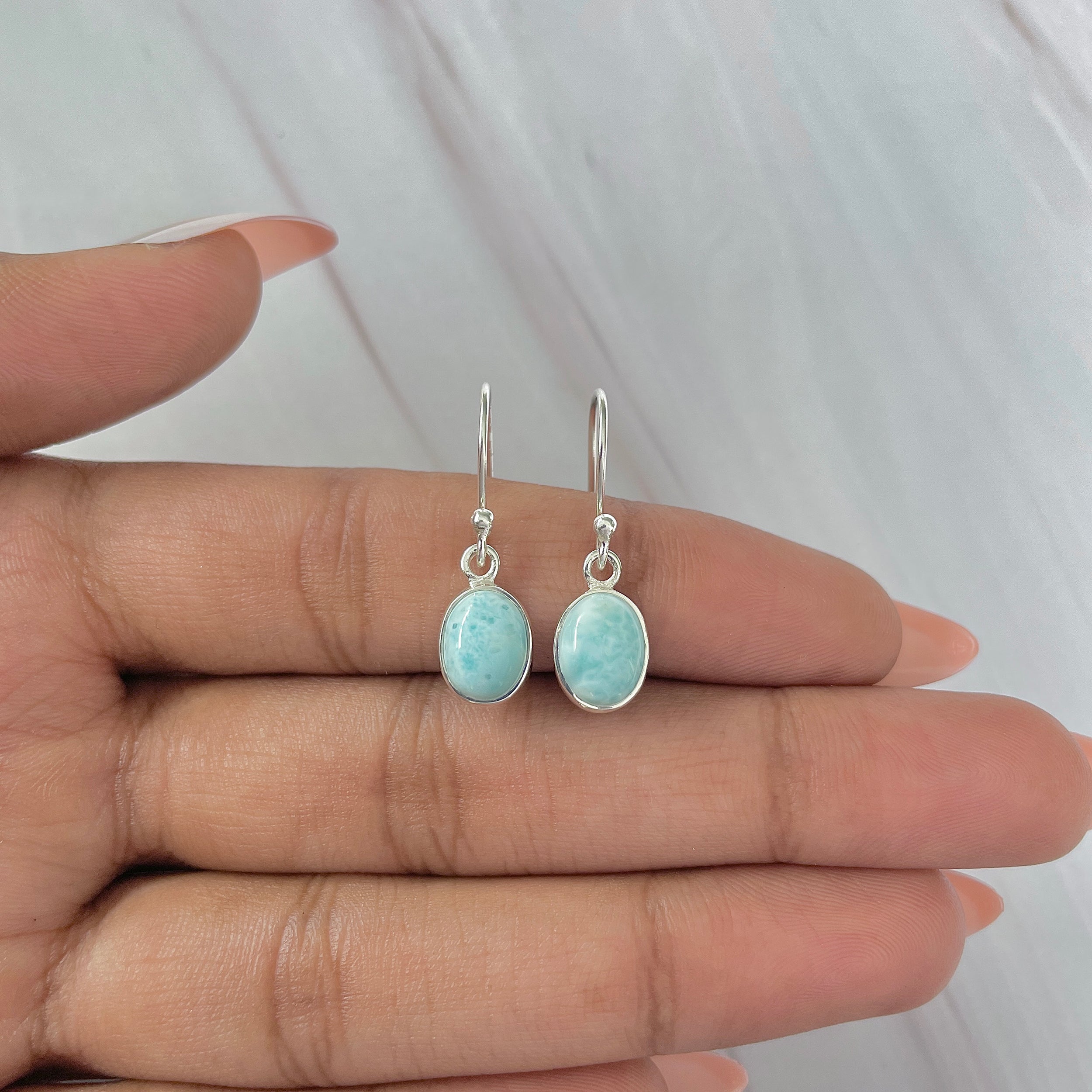 Larimar Earring-(LAR-E-1063.)