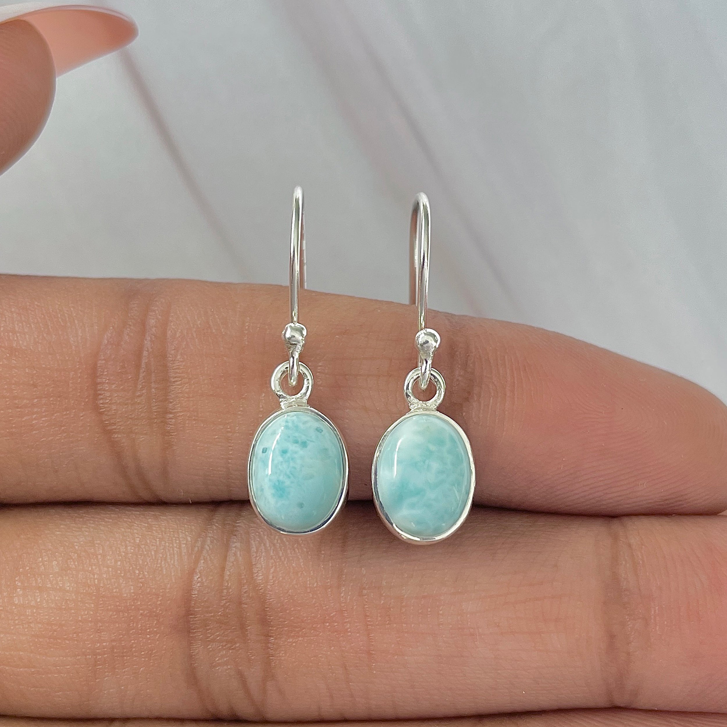 Larimar Earring-(LAR-E-1063.)