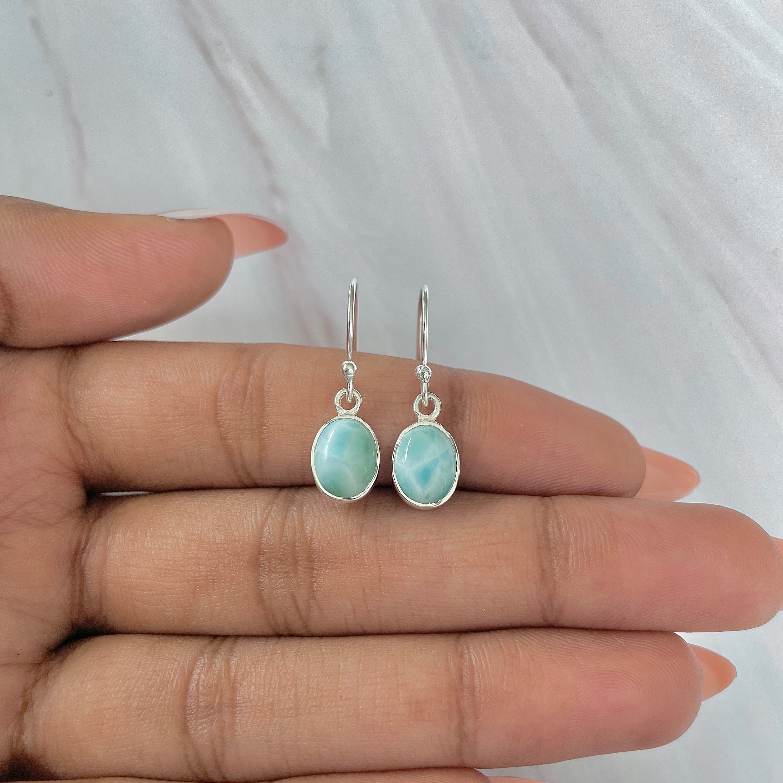 Larimar Earring-(LAR-E-1064.)