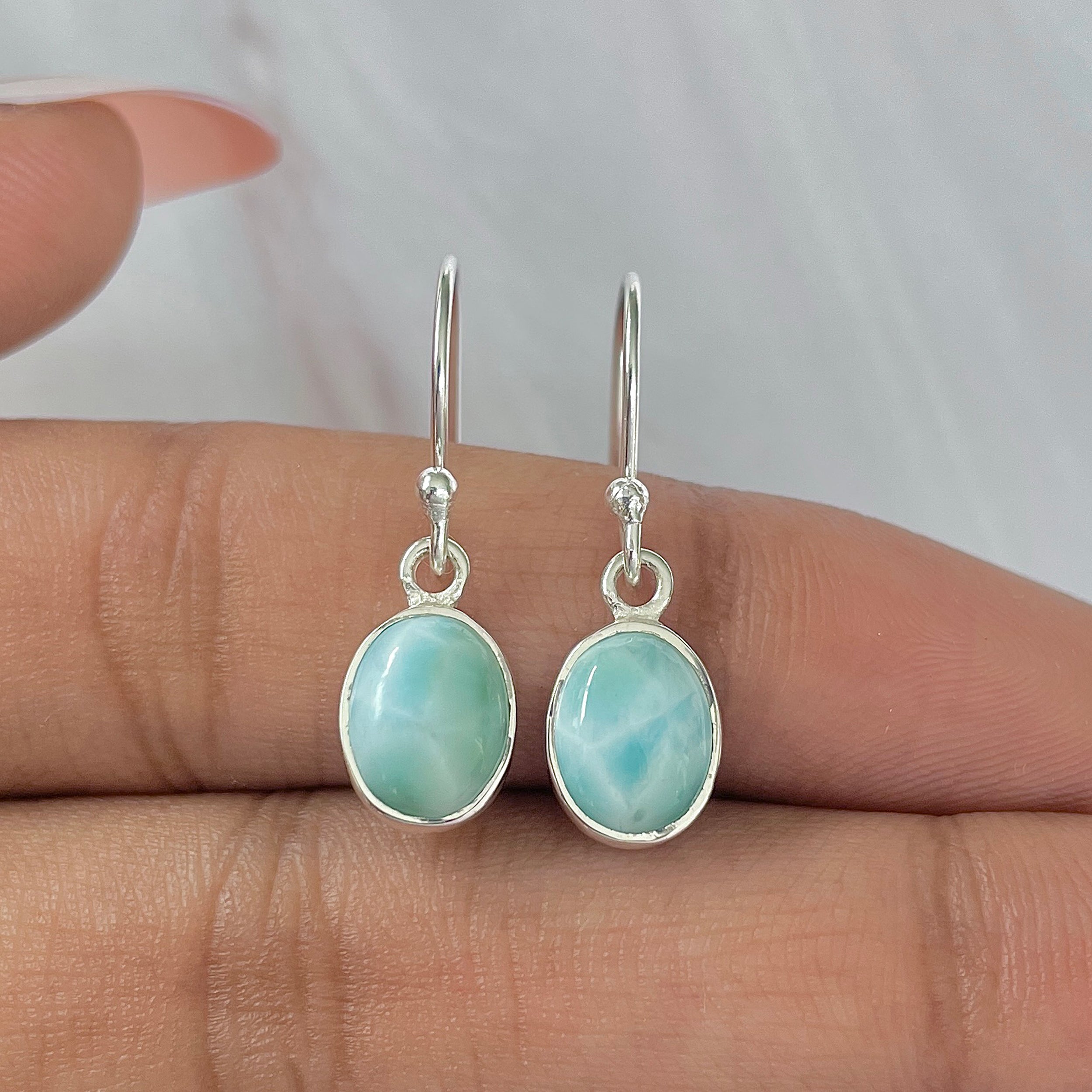 Larimar Earring-(LAR-E-1064.)