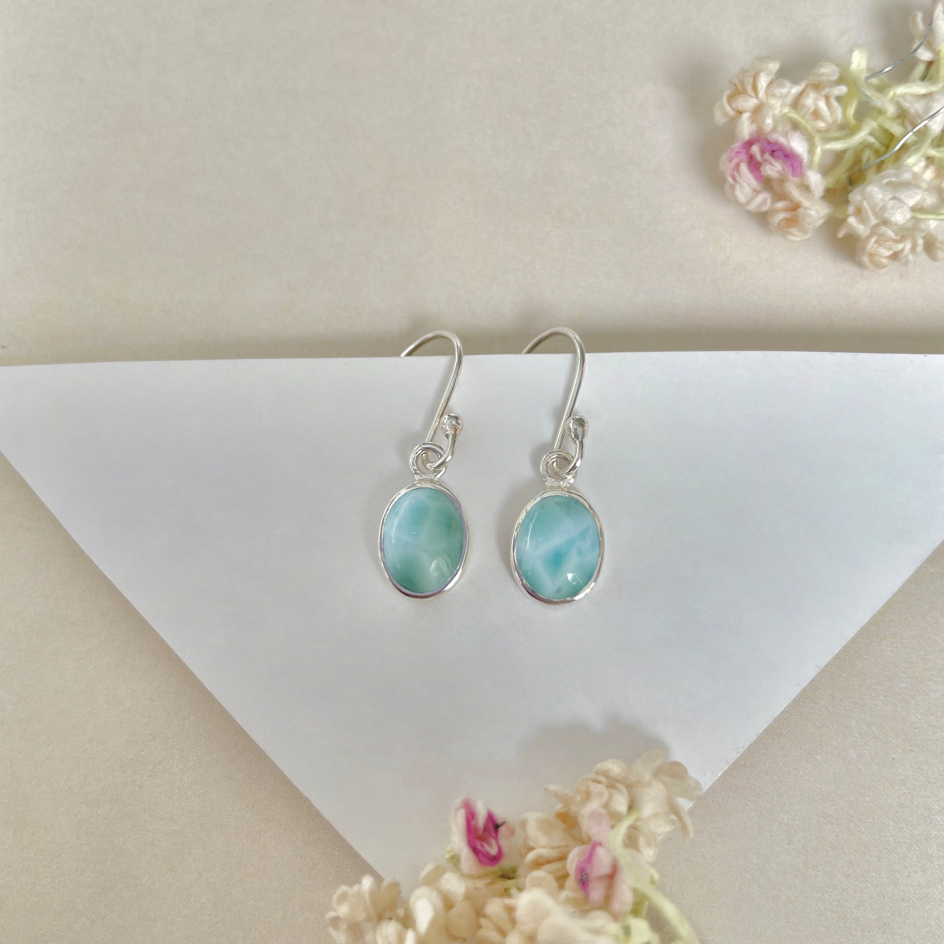 Larimar Earring-(LAR-E-1064.)