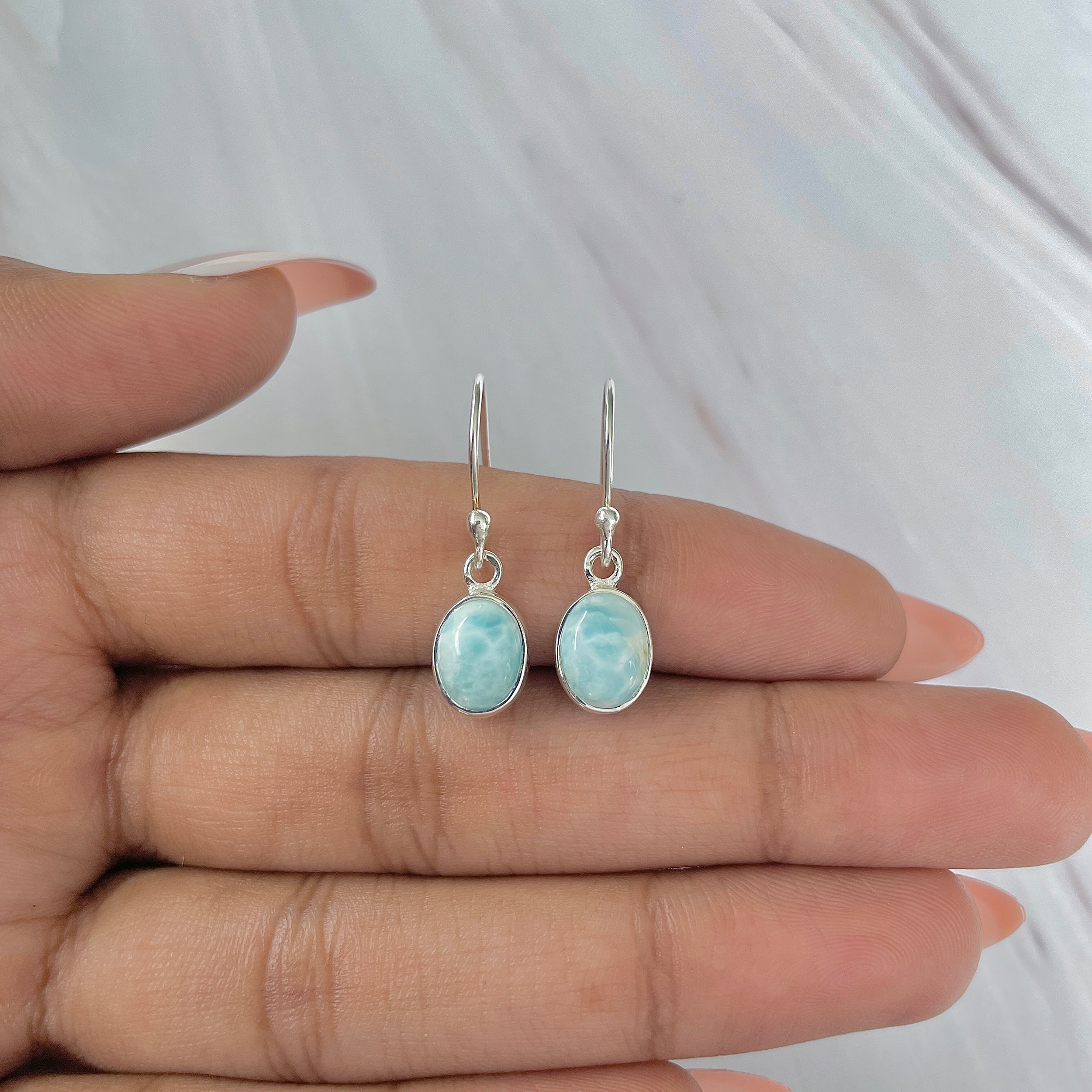 Larimar Earring-(LAR-E-1065.)