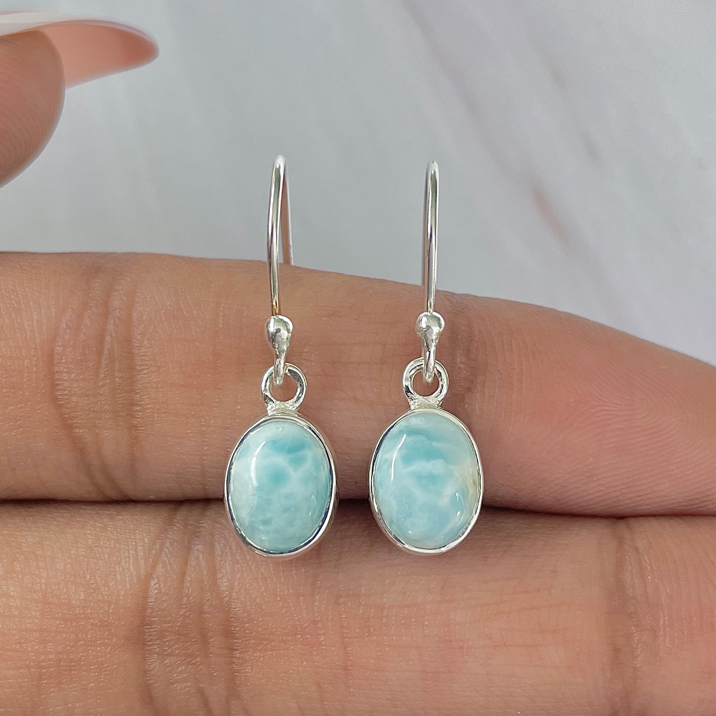 Larimar Earring-(LAR-E-1065.)