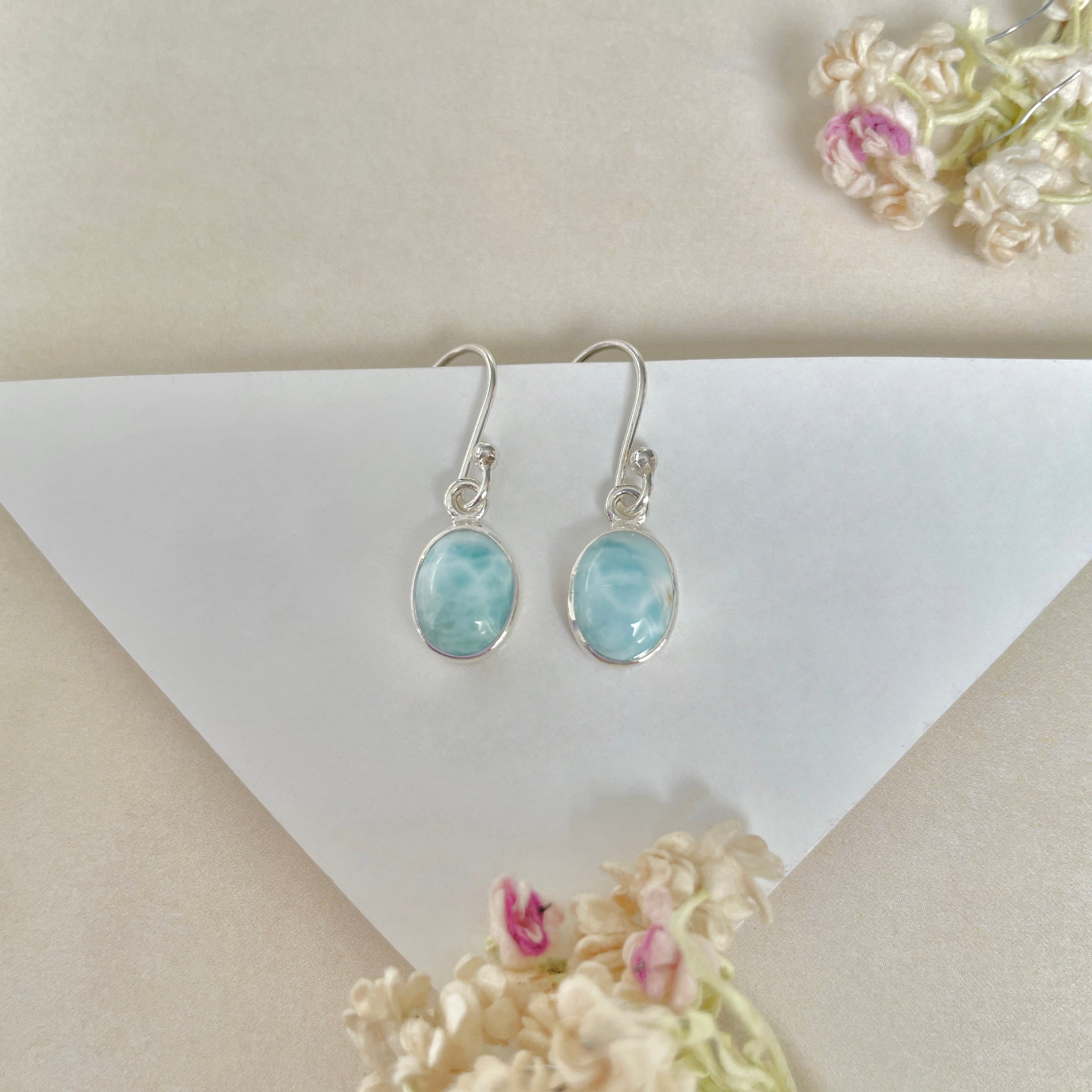 Larimar Earring-(LAR-E-1065.)
