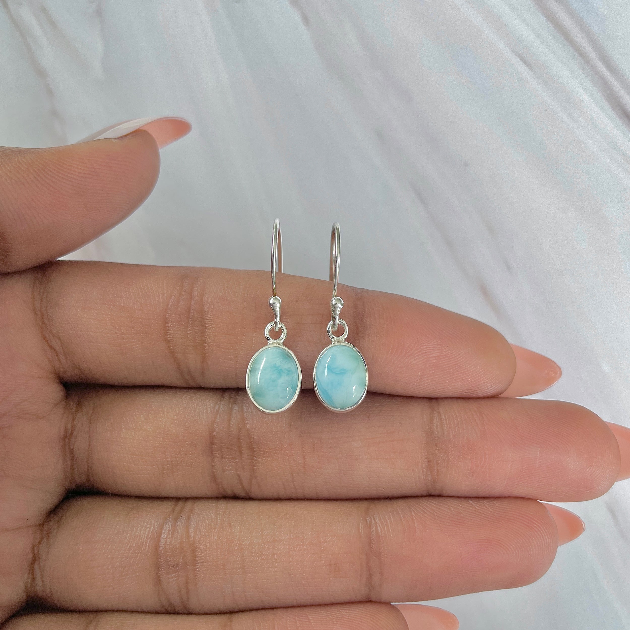 Larimar Earring-(LAR-E-1066.)