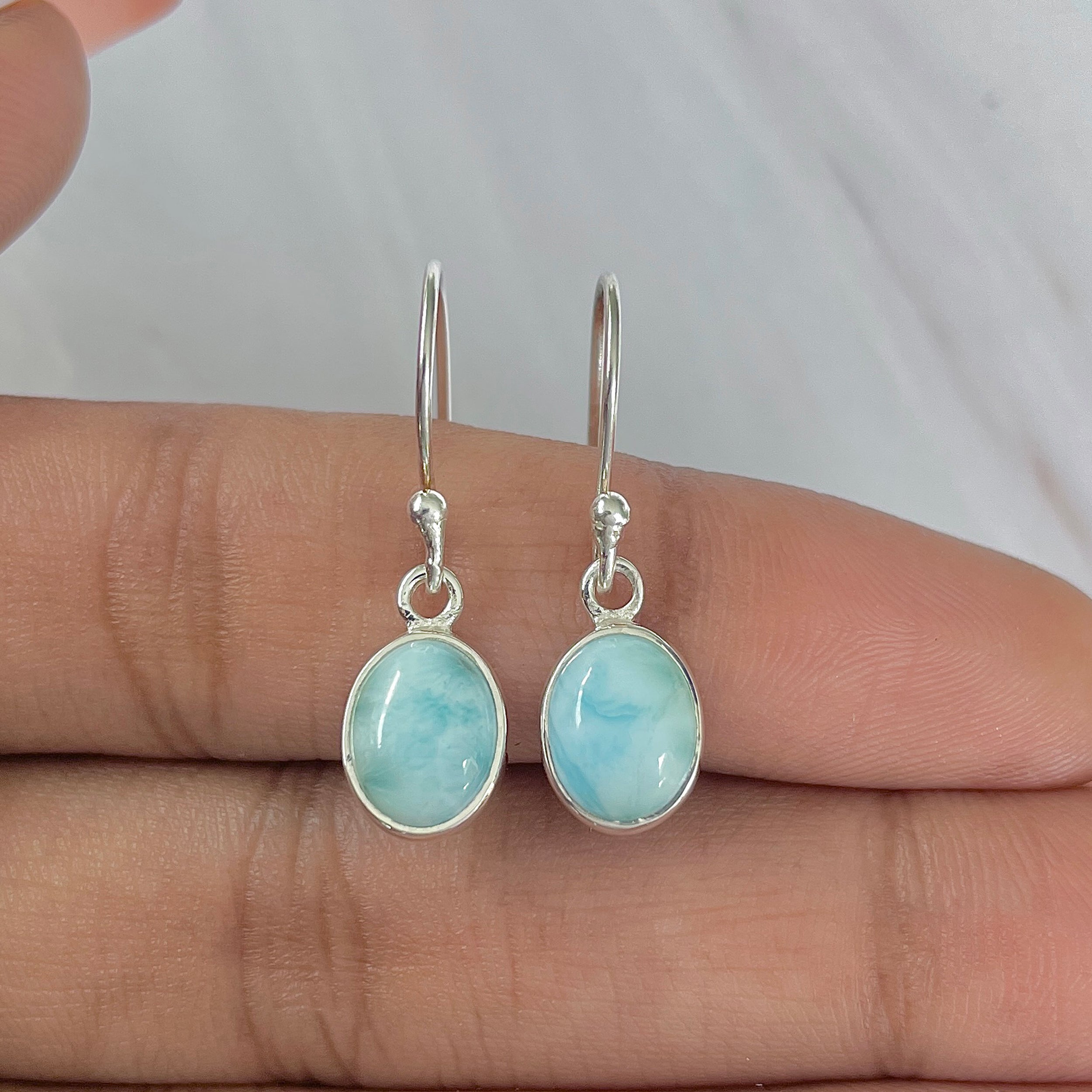 Larimar Earring-(LAR-E-1066.)