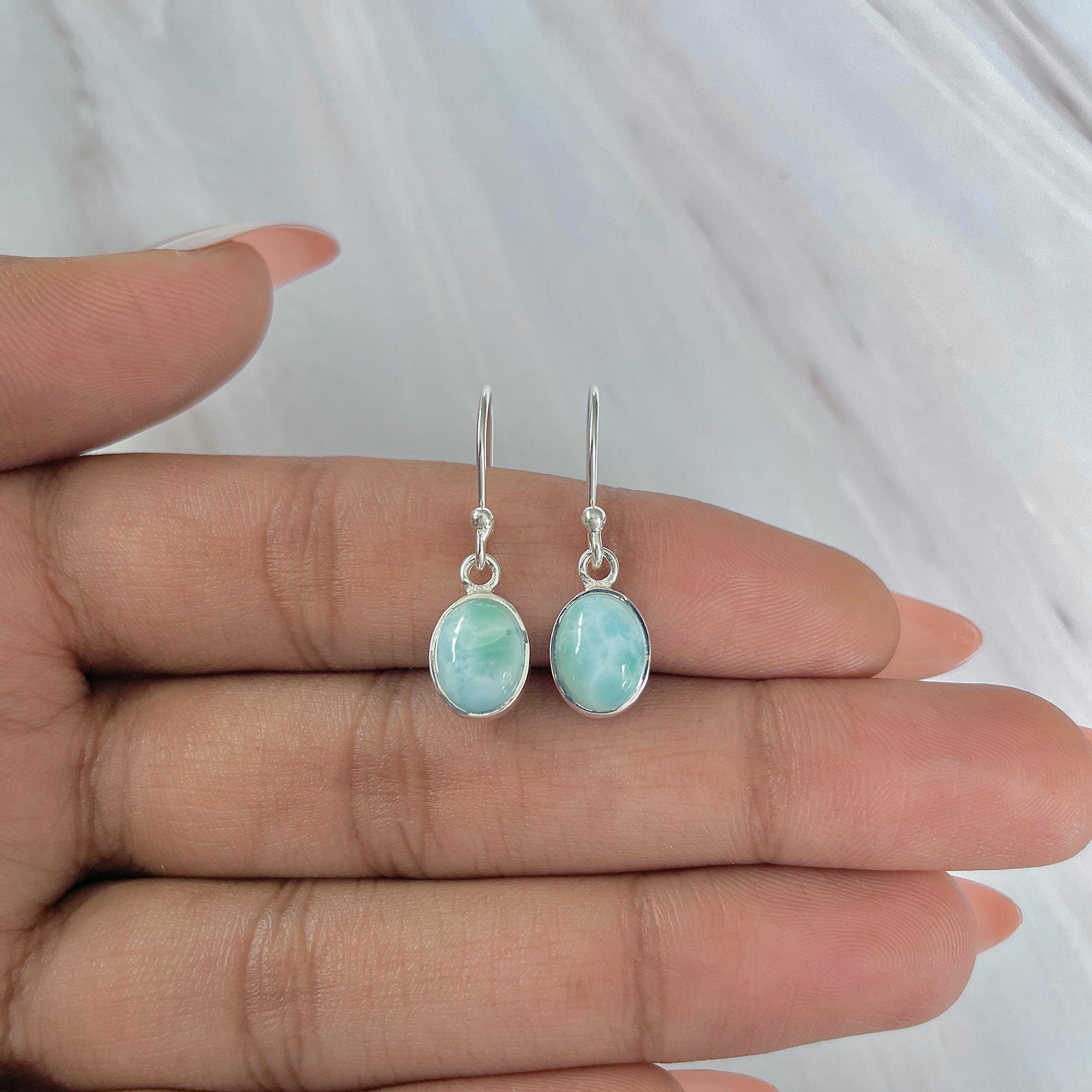 Larimar Earring-(LAR-E-1067.)