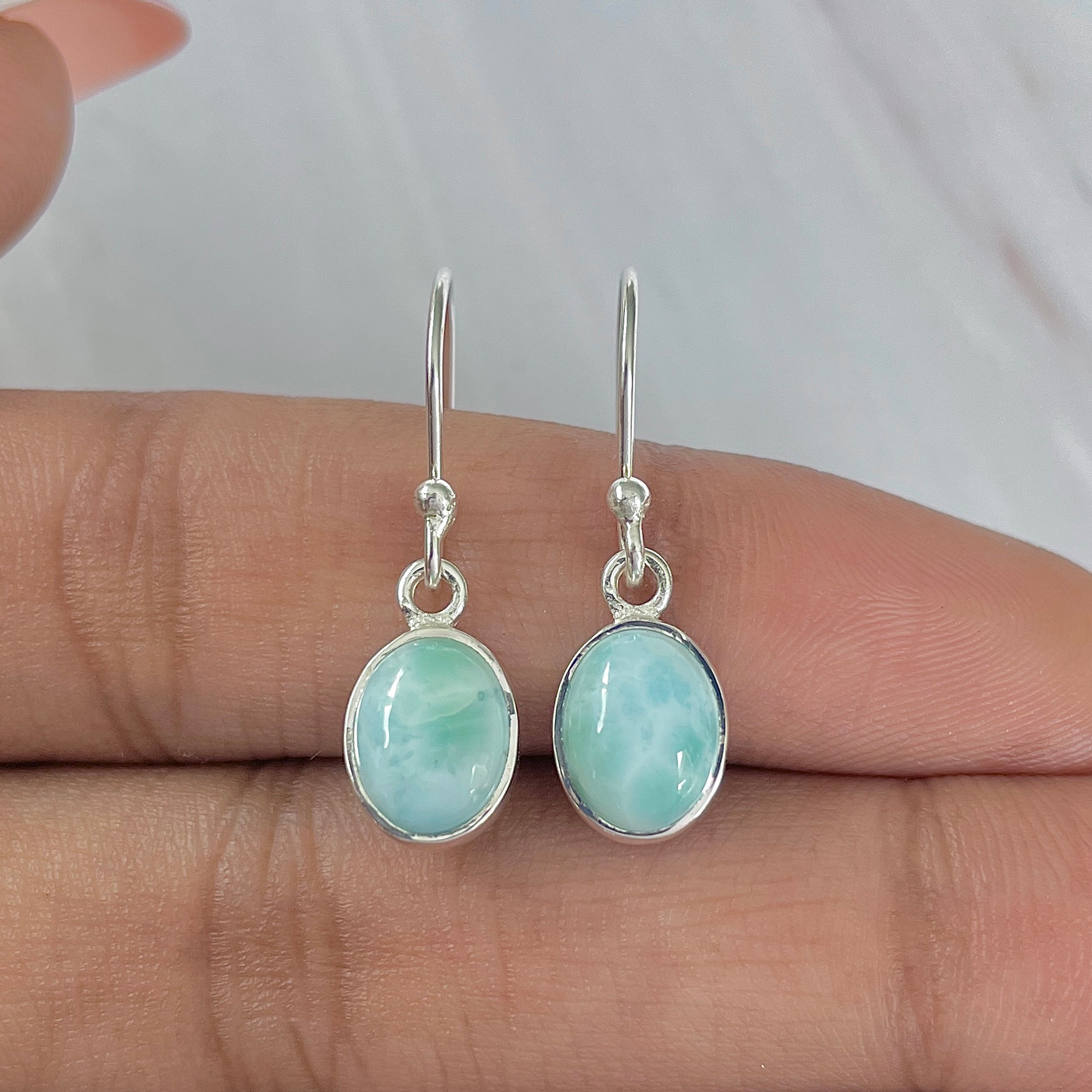 Larimar Earring-(LAR-E-1067.)