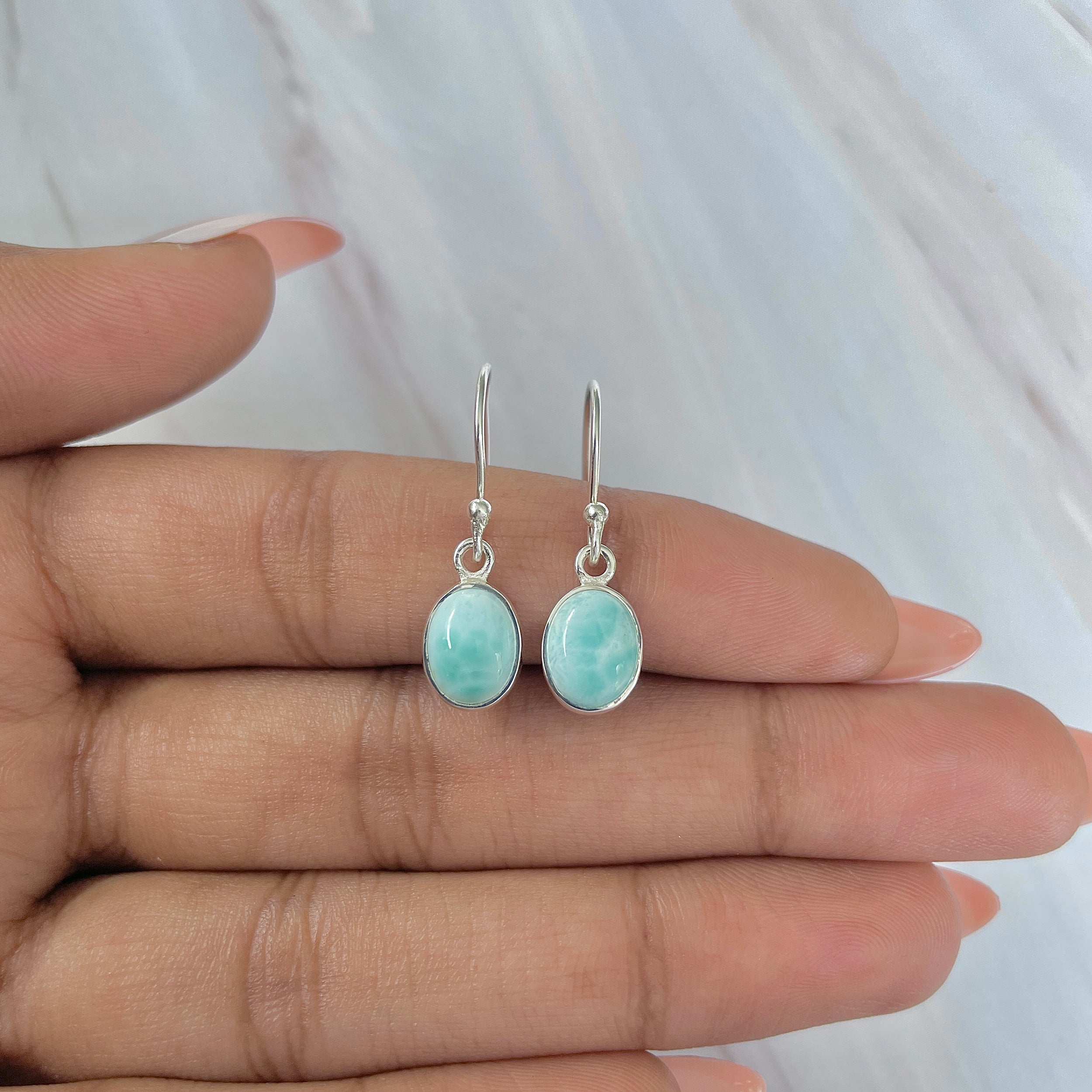 Larimar Earring-(LAR-E-1068.)