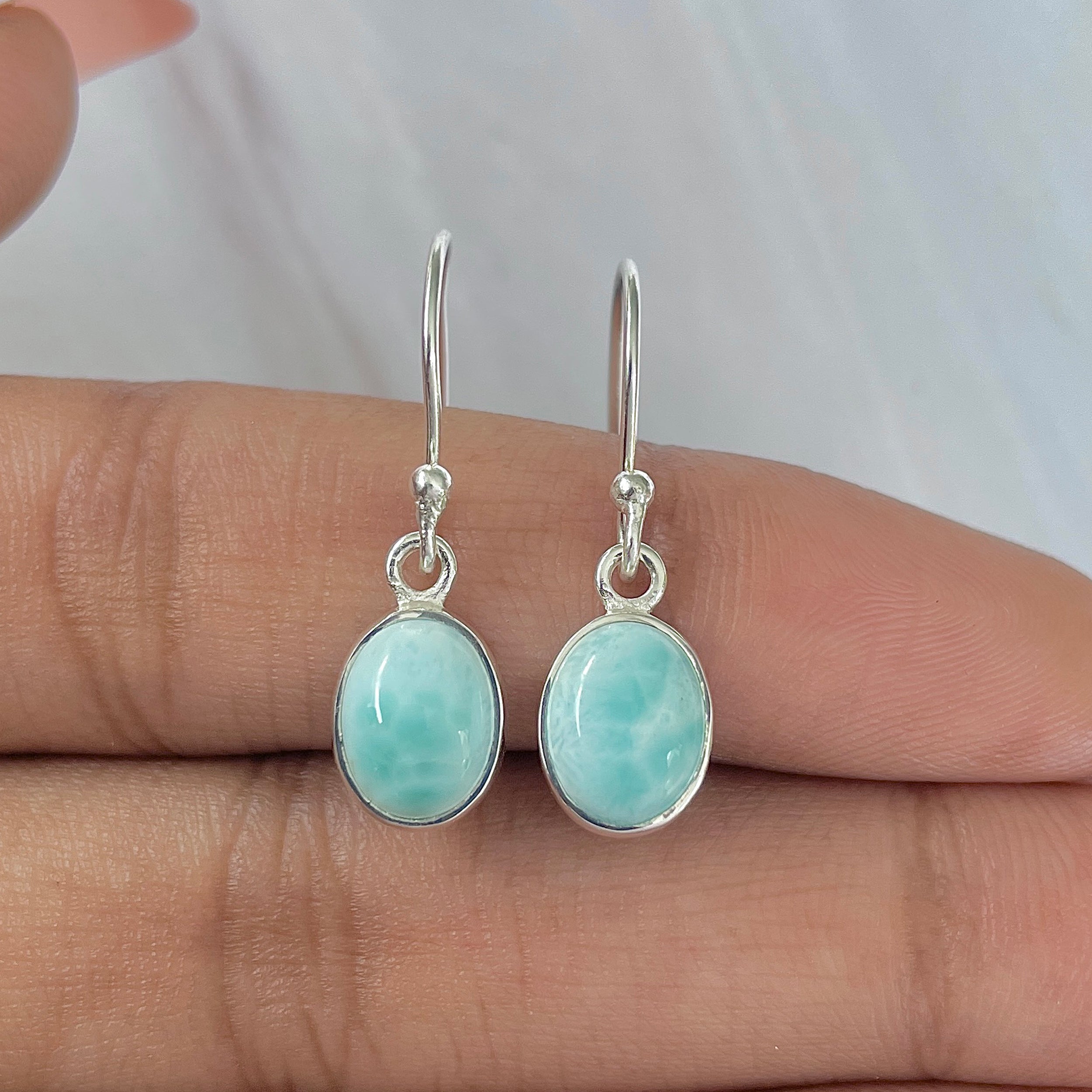 Larimar Earring-(LAR-E-1068.)