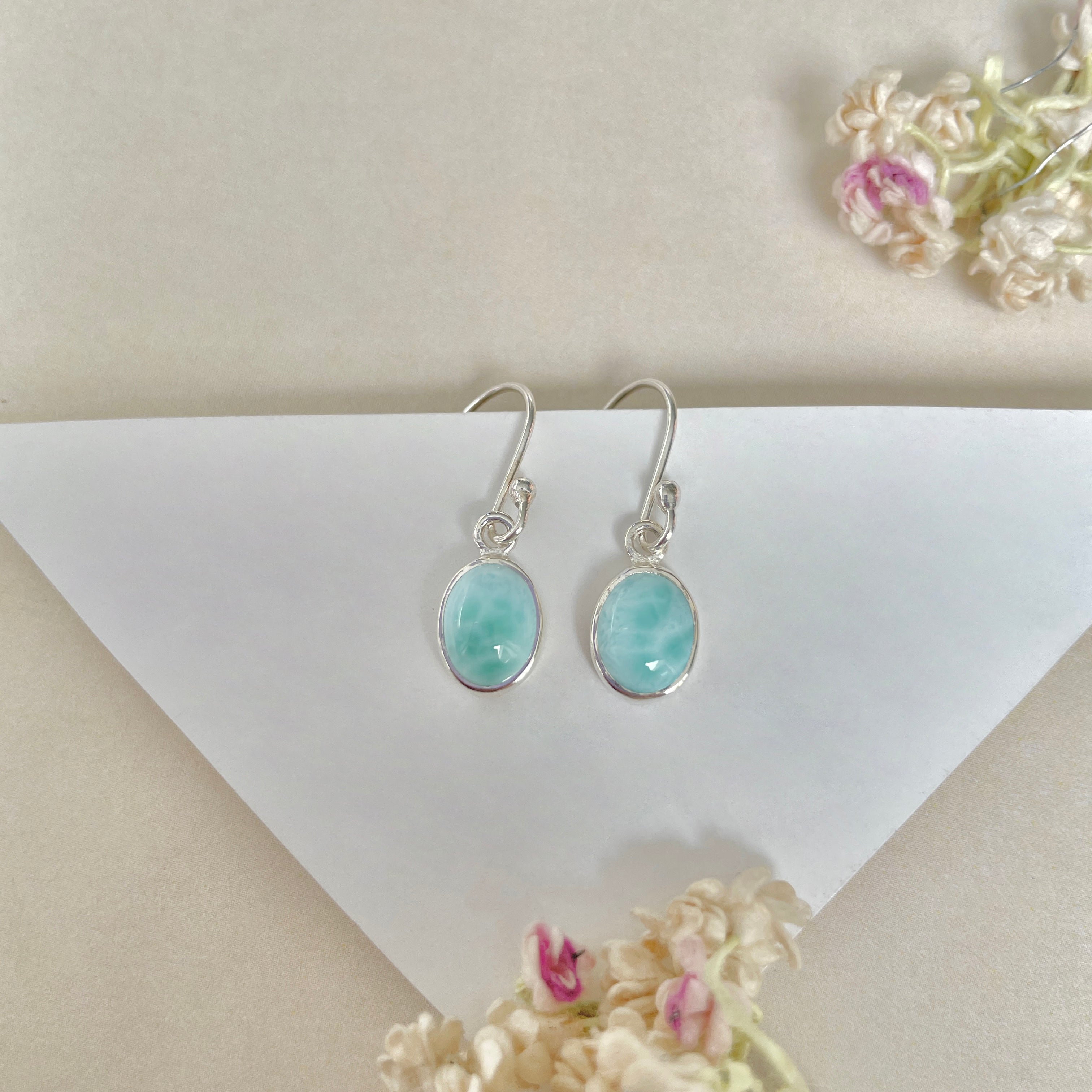 Larimar Earring-(LAR-E-1068.)
