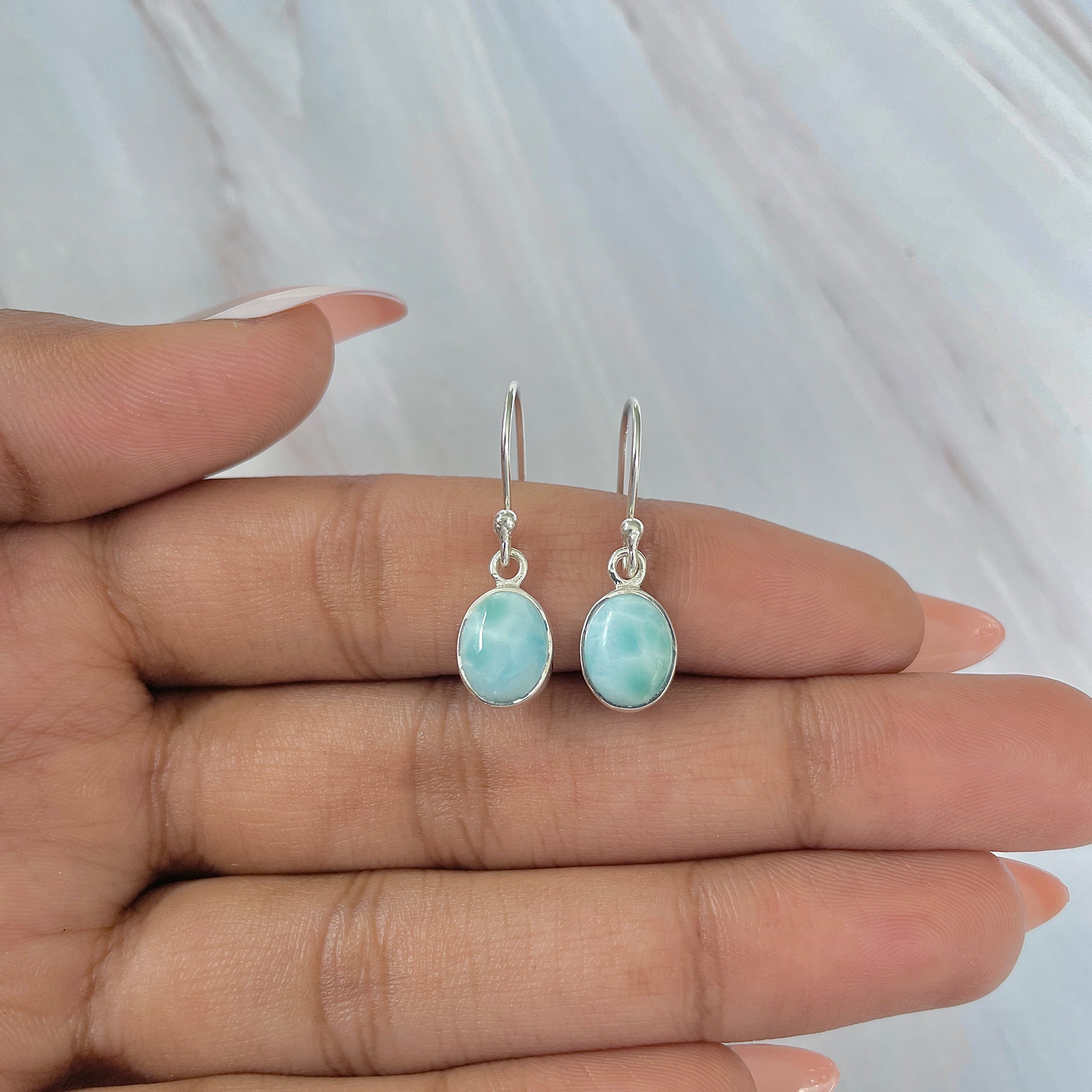 Larimar Earring-(LAR-E-1069.)